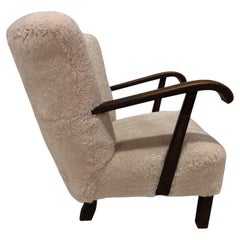 Sedia originale danese Fritz Hansen, modello 1582 in lana vergine.