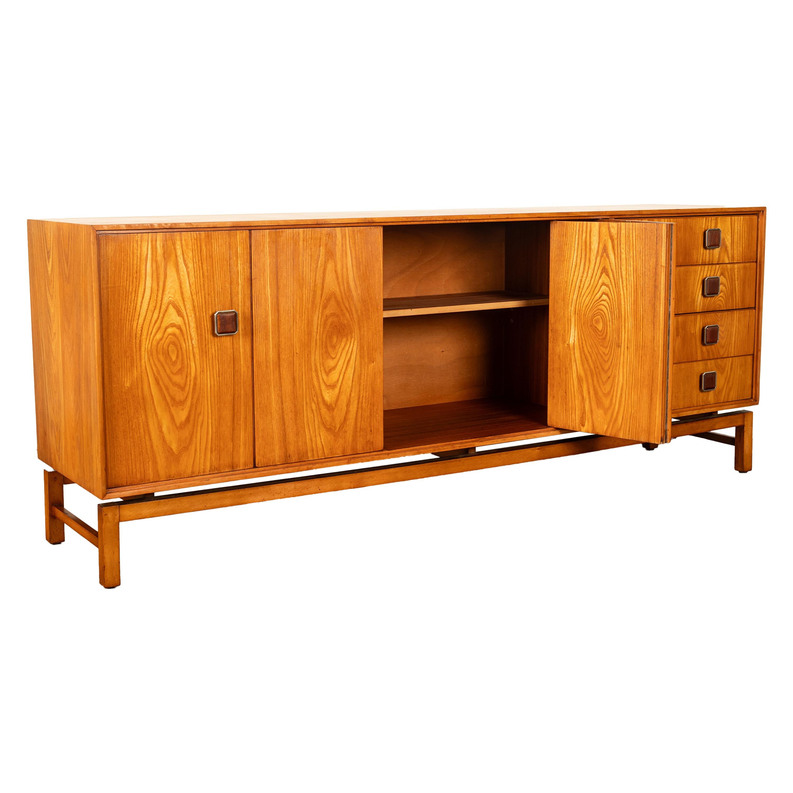 Original Danish Mid Century Modern Teak Credenza Sideboard Cabinet 6' Long 1960  5