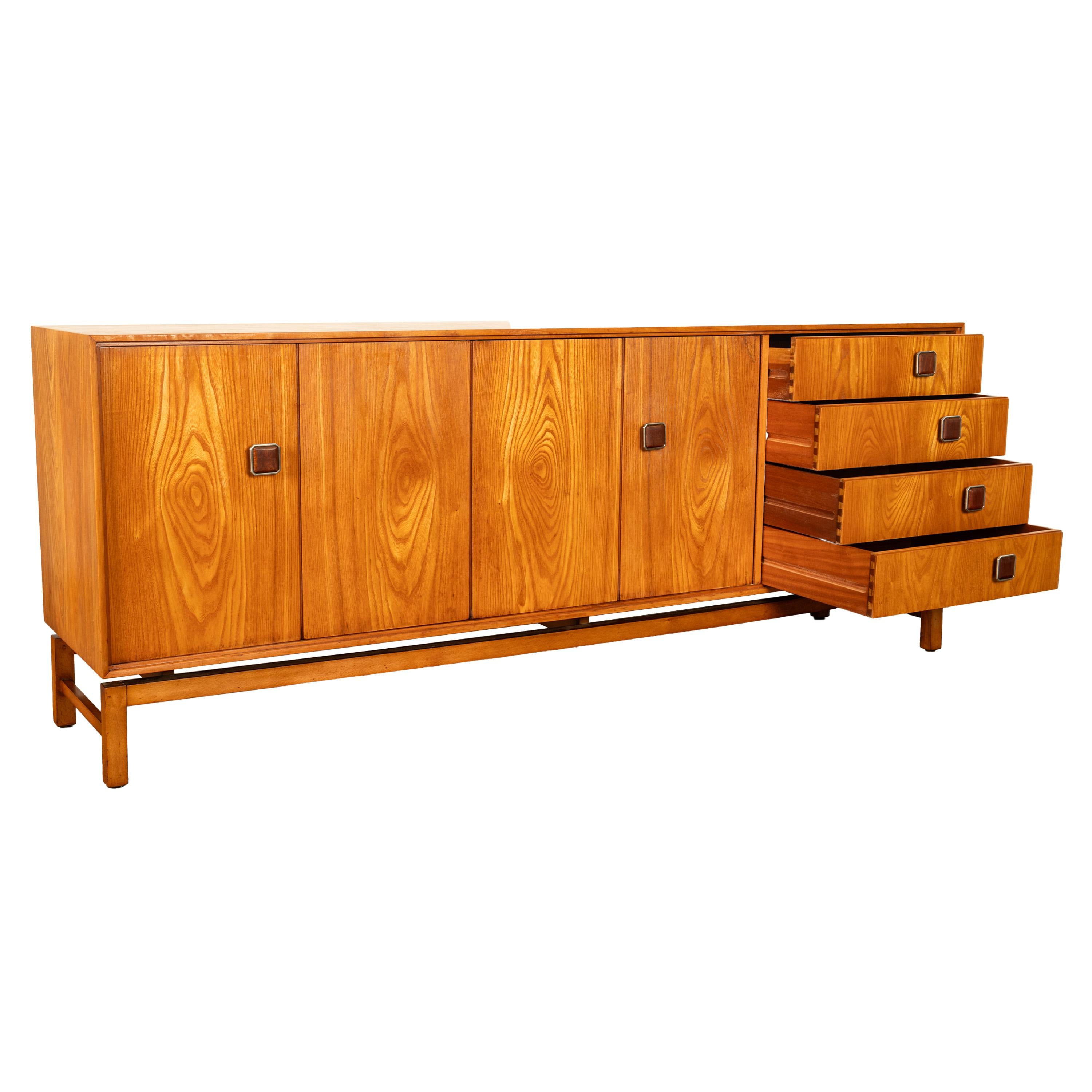 Original Danish Mid Century Modern Teak Credenza Sideboard Cabinet 6' Long 1960  7