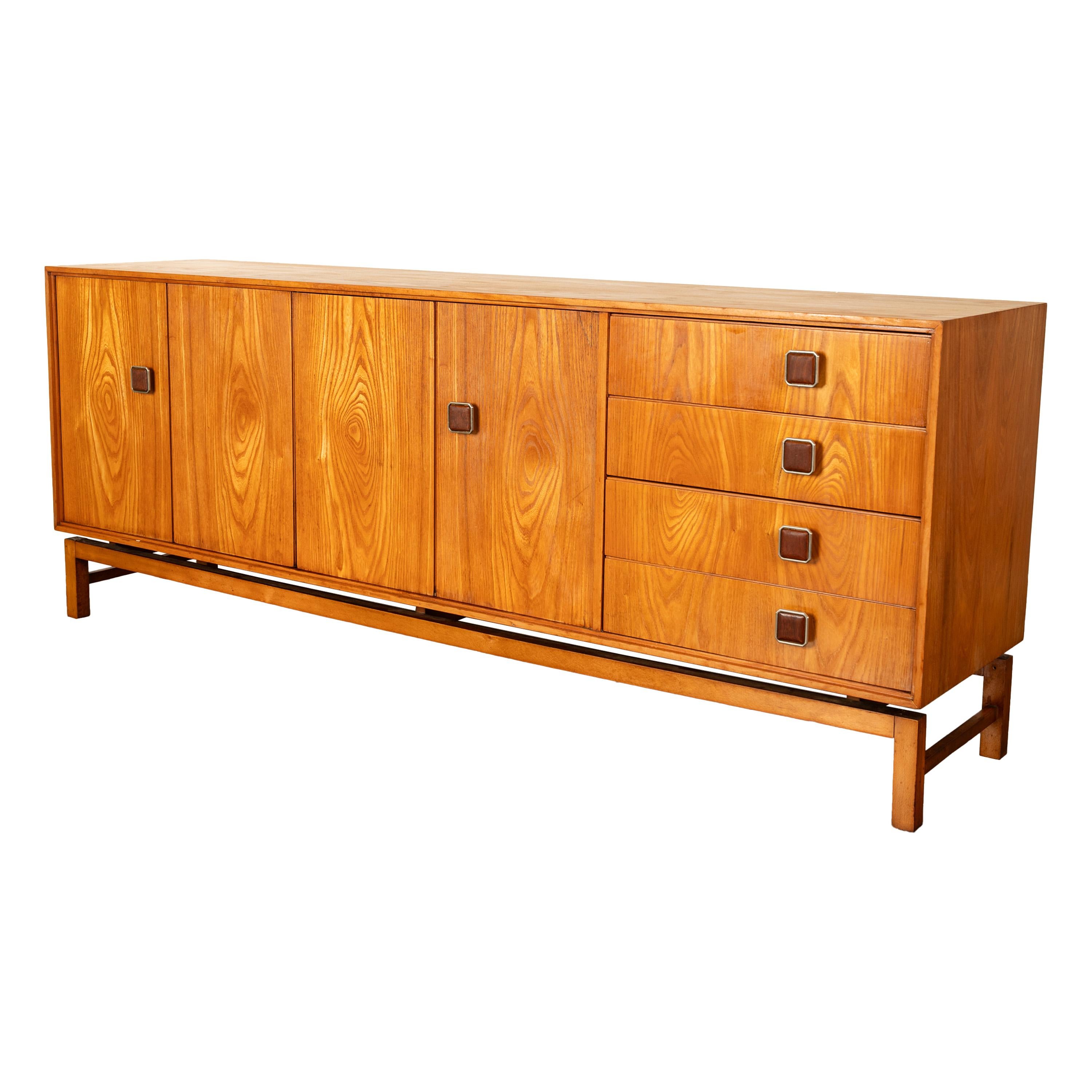 Original Danish Mid Century Modern Teak Credenza Sideboard Cabinet 6' Long 1960  10