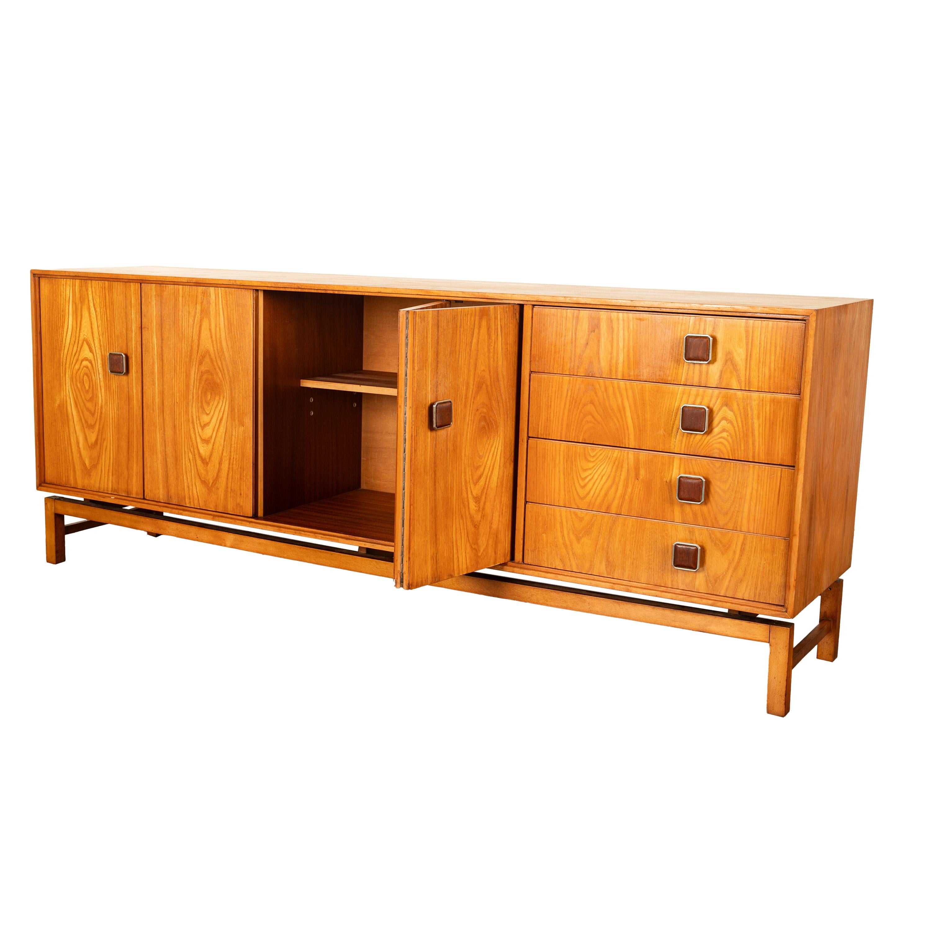 Original Danish Mid Century Modern Teak Credenza Sideboard Cabinet 6' Long 1960  11