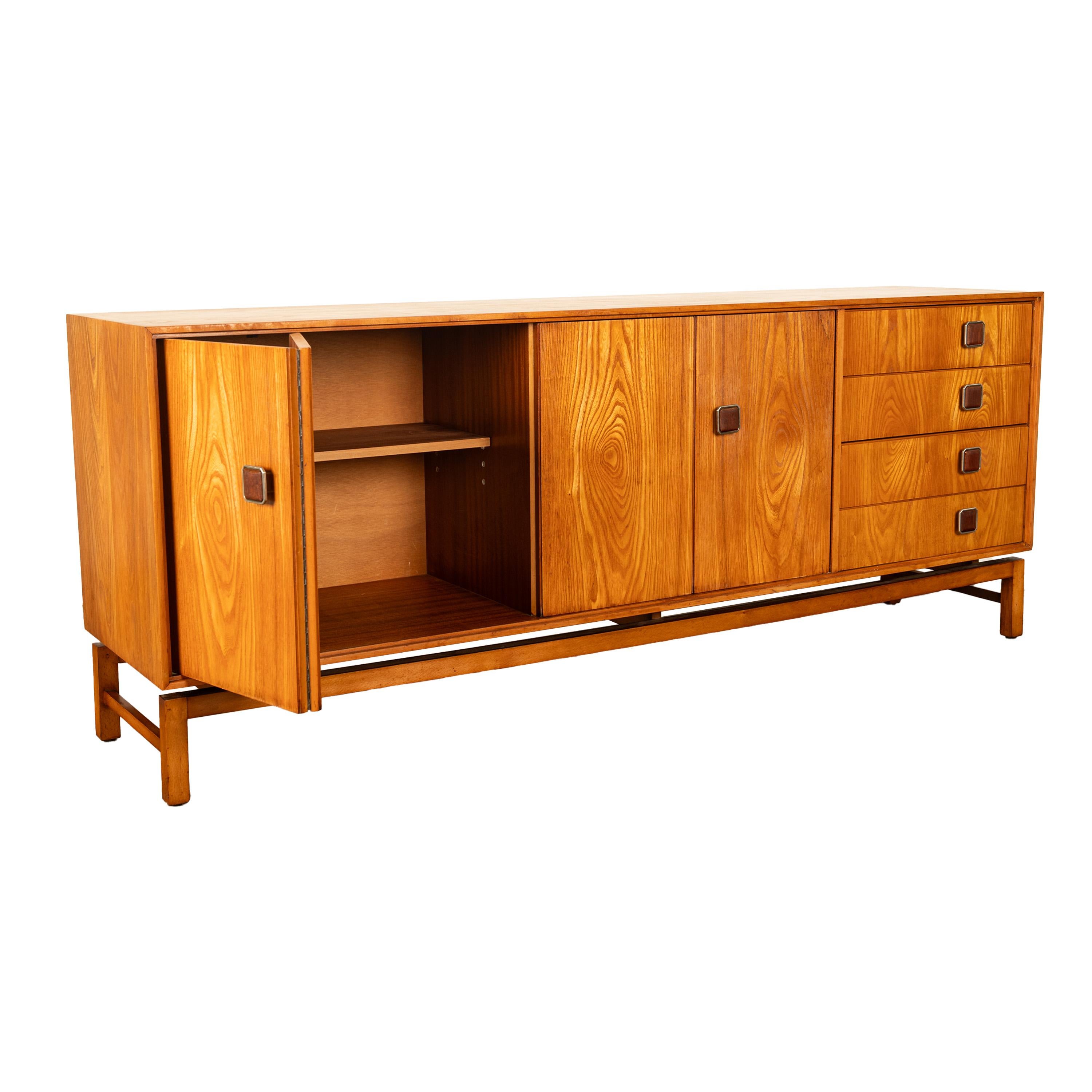 Original Danish Mid Century Modern Teak Credenza Sideboard Cabinet 6' Long 1960  3