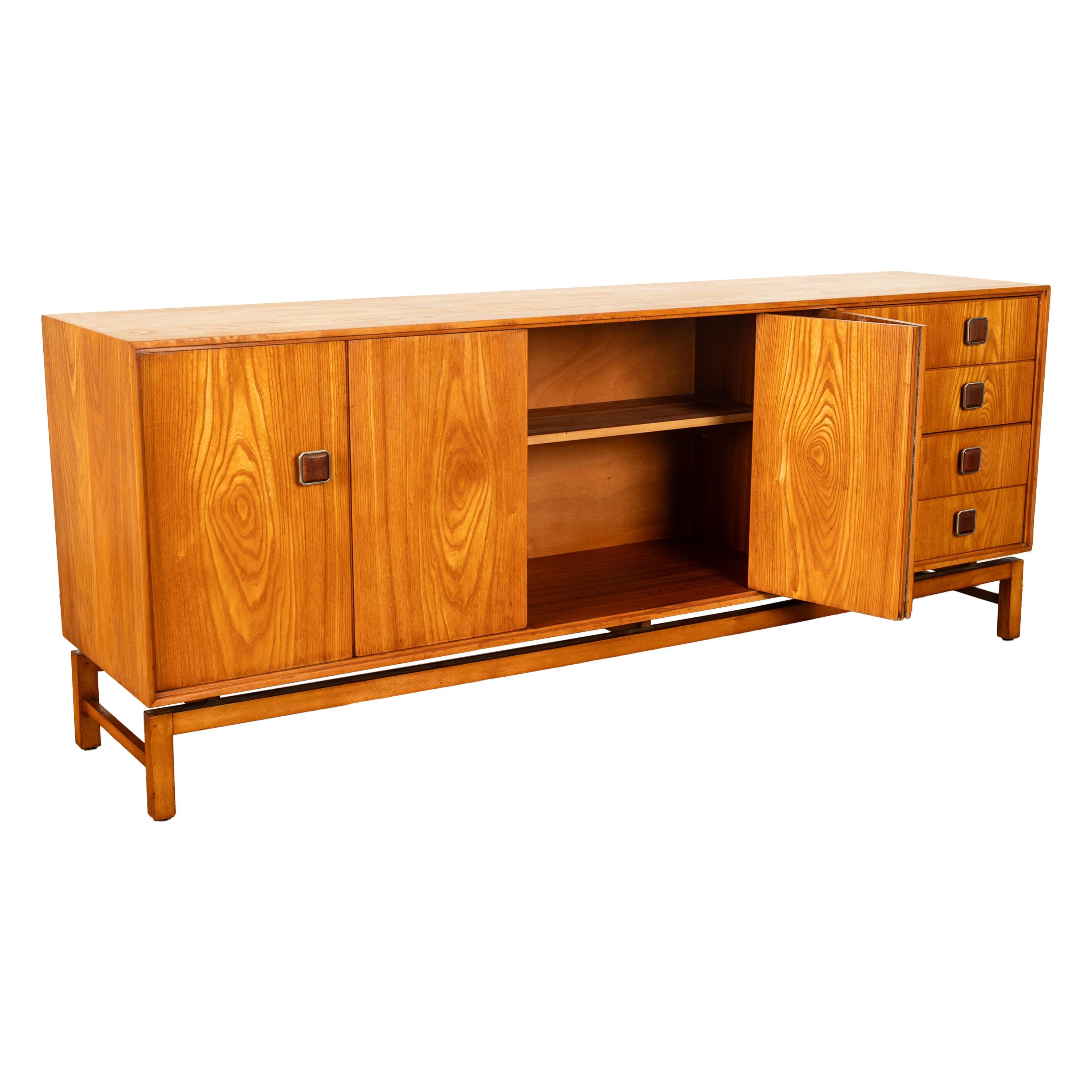 Original Danish Mid Century Modern Teak Credenza Sideboard Cabinet 6' Long 1960  4