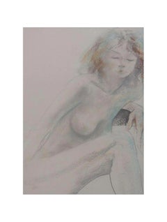 Original Dario Campanile Female Nude Drawing, circa 1995