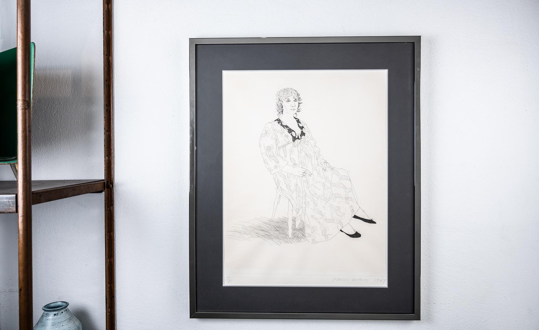Original David Hockney Etching of Celia Birtwell For Sale 4