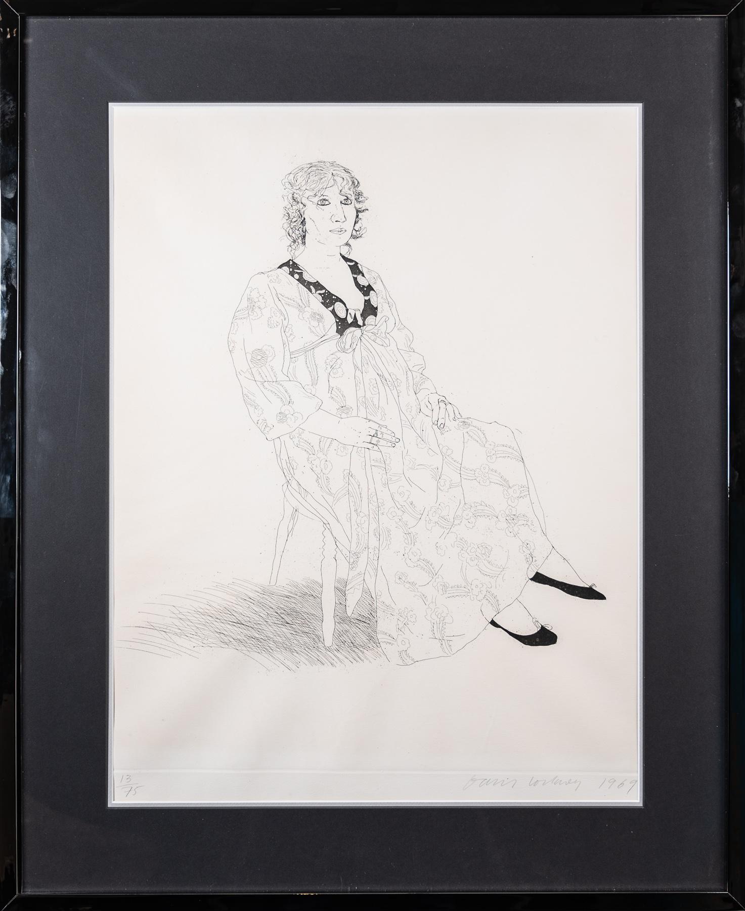 Original David Hockney Etching of Celia Birtwell For Sale 6
