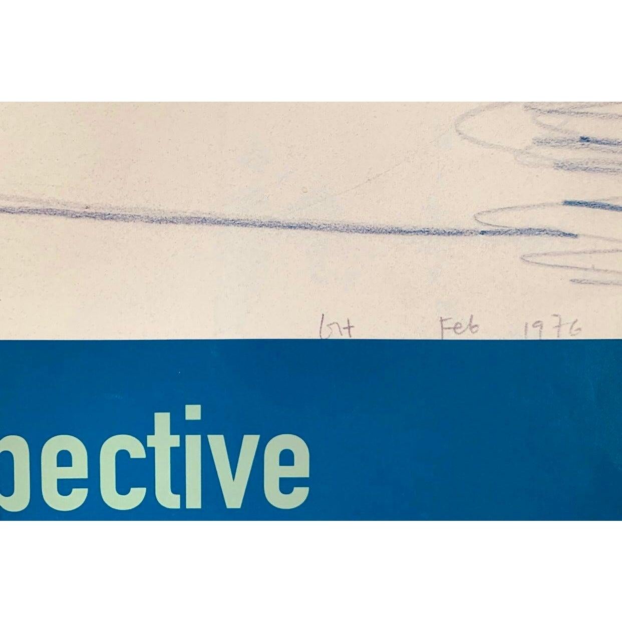 Póster litografía original de la exposición de David Hockney 8 sillas de sol junto a una piscina 1976 en venta 3