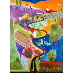 Original David Hockney Nichols Canyon Exhibition Poster Denmark