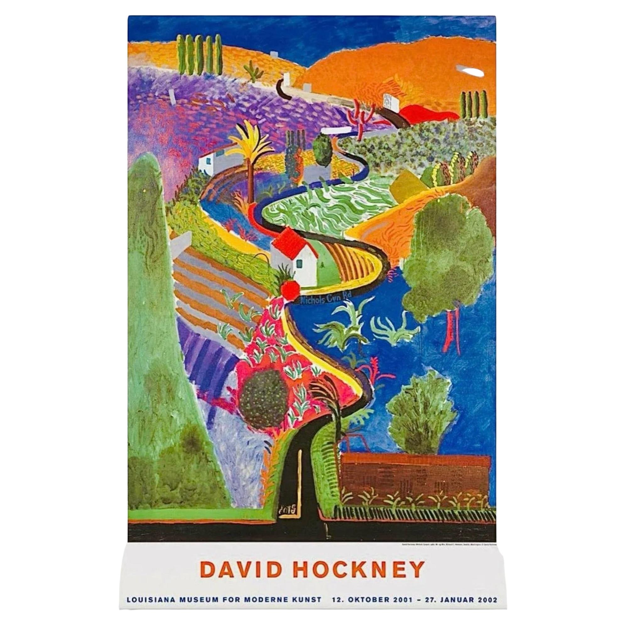 Original David Hockney Nichols Canyon Exhibition Poster, Dänemark