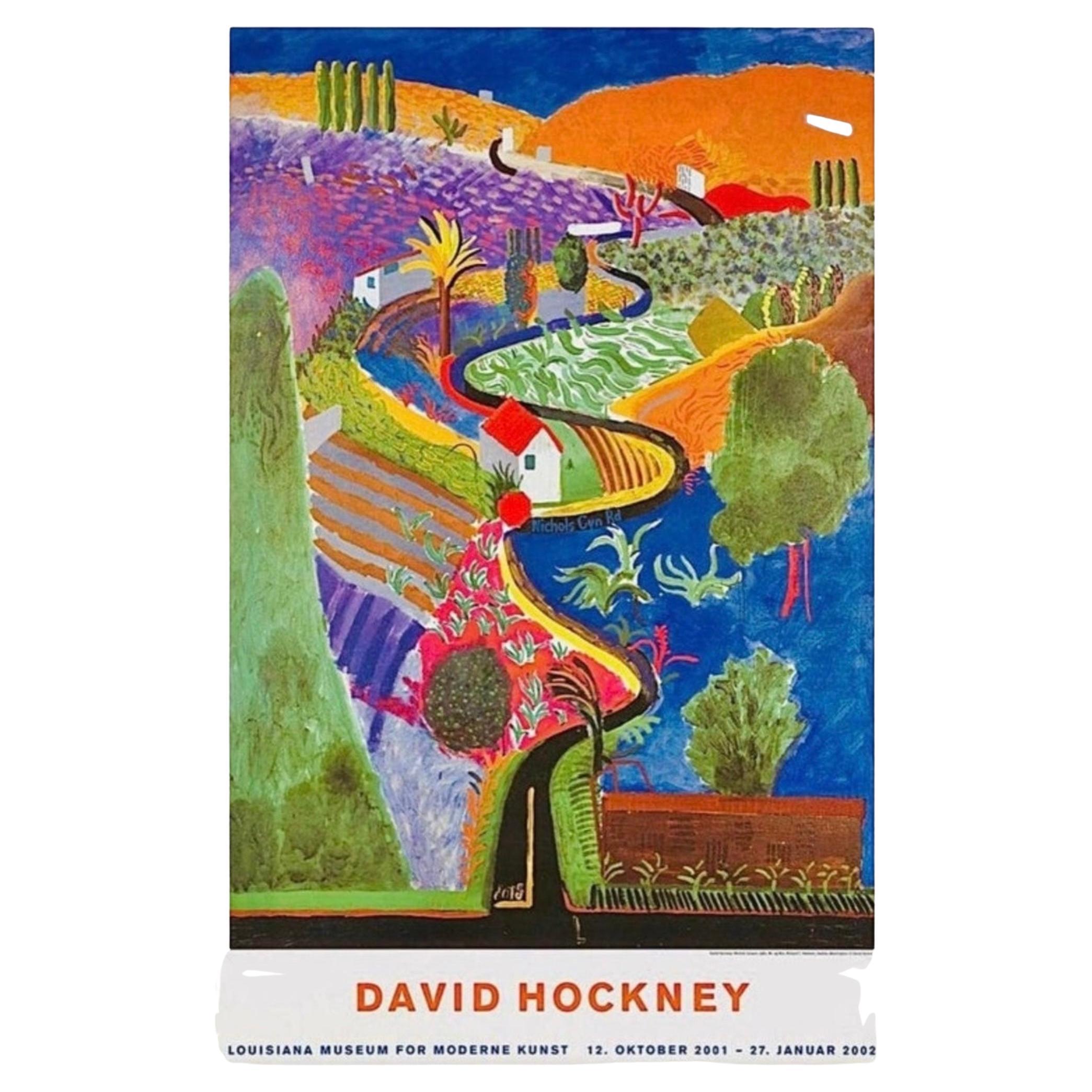 Affiche originale de l'exposition David Hockney Nichols Canyon Danemark