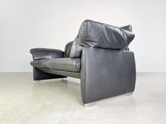 Original De Sede DS 10/23 Sofa-Kommode mit Zweisitzer aus Leder schwarz