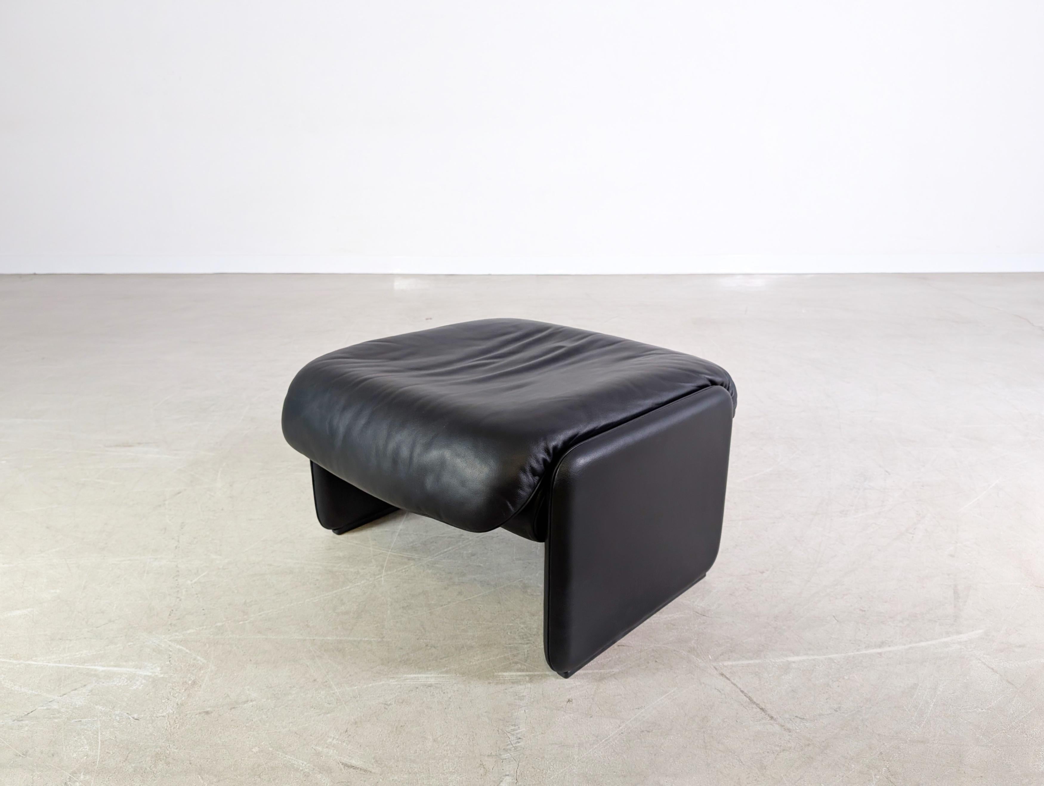 Suisse Original De Sede DS 2018 Hocker Ottoman Leder schwarz Design en vente