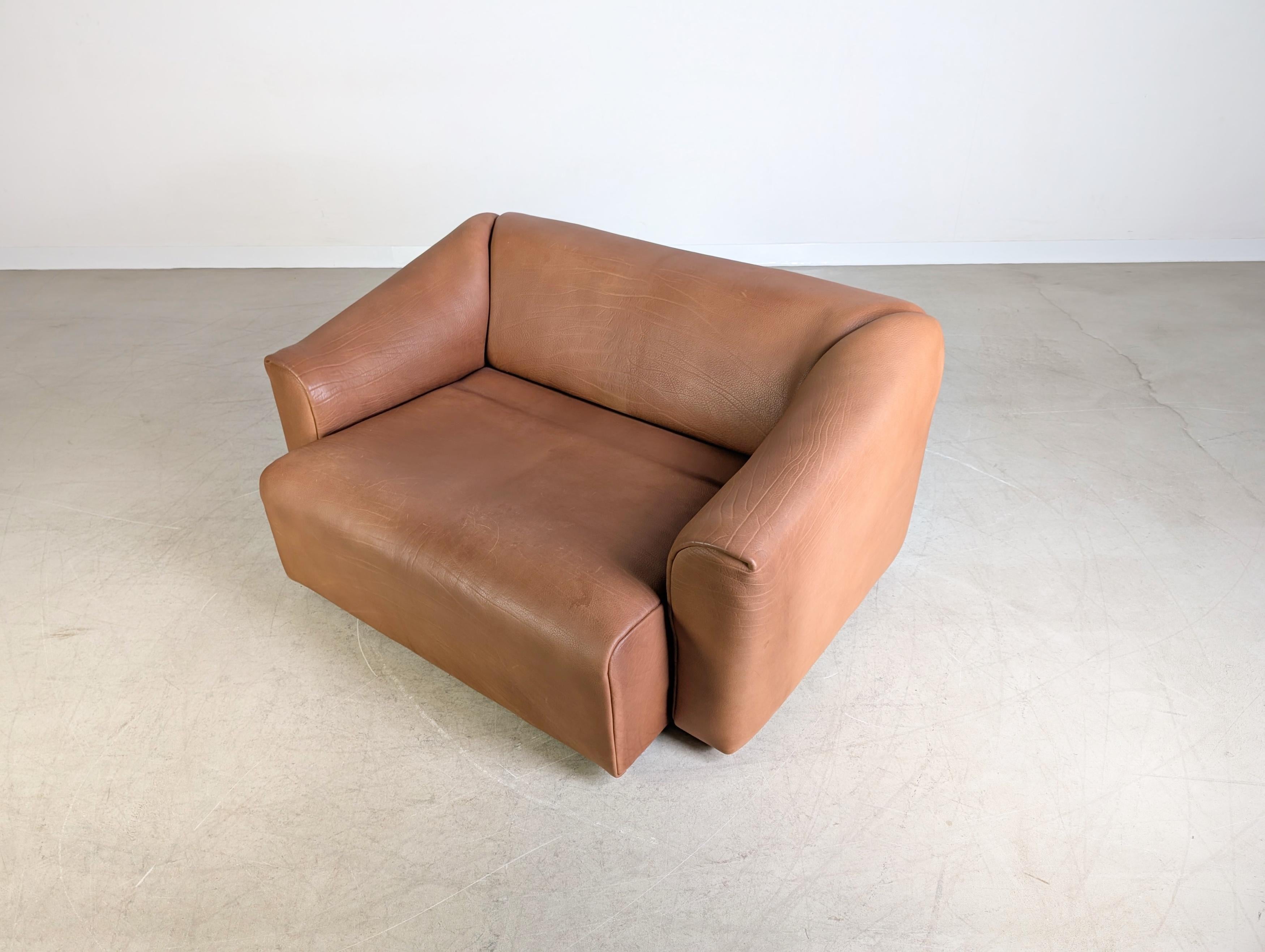 Original de Sede DS 47 Zweisitzer Sofa Design Couch Dickleder en venta 1