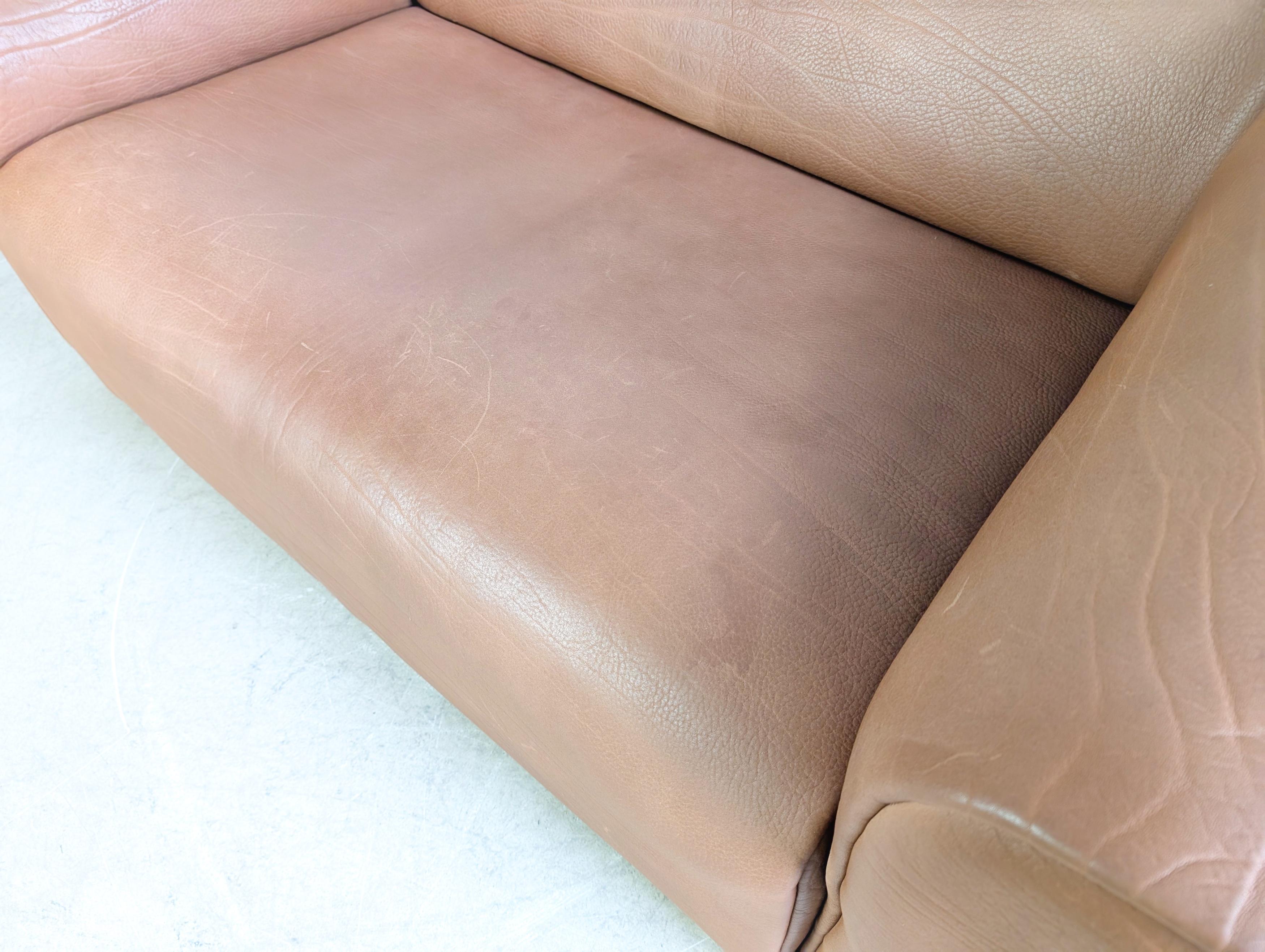 Original de Sede DS 47 Zweisitzer Sofa Design Couch Dickleder en venta 2