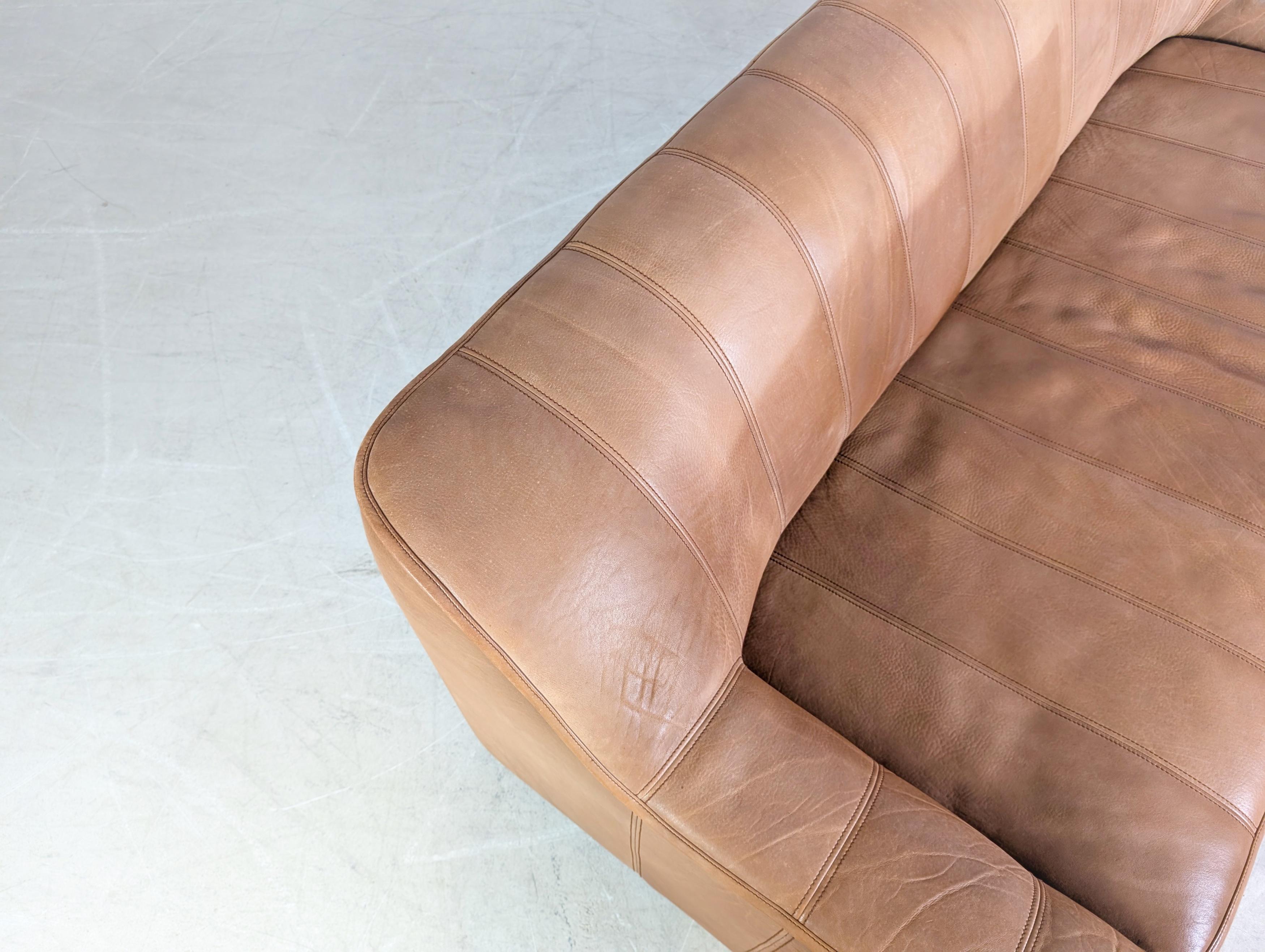 Original de Sede DS44 Dreisitzer Büffelleder Sofa Couch en vente 3