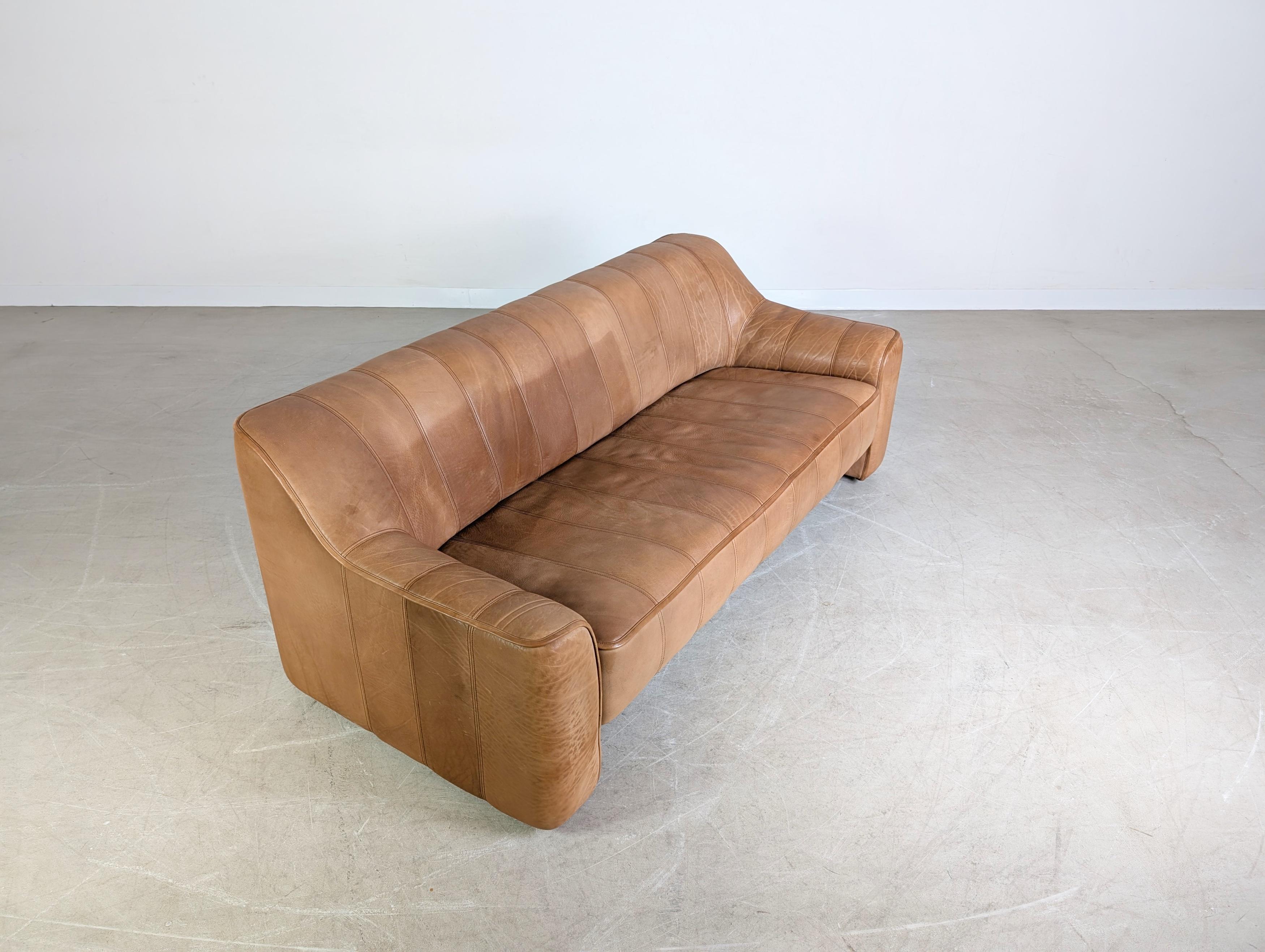 Cuir Original de Sede DS44 Dreisitzer Büffelleder Sofa Couch en vente