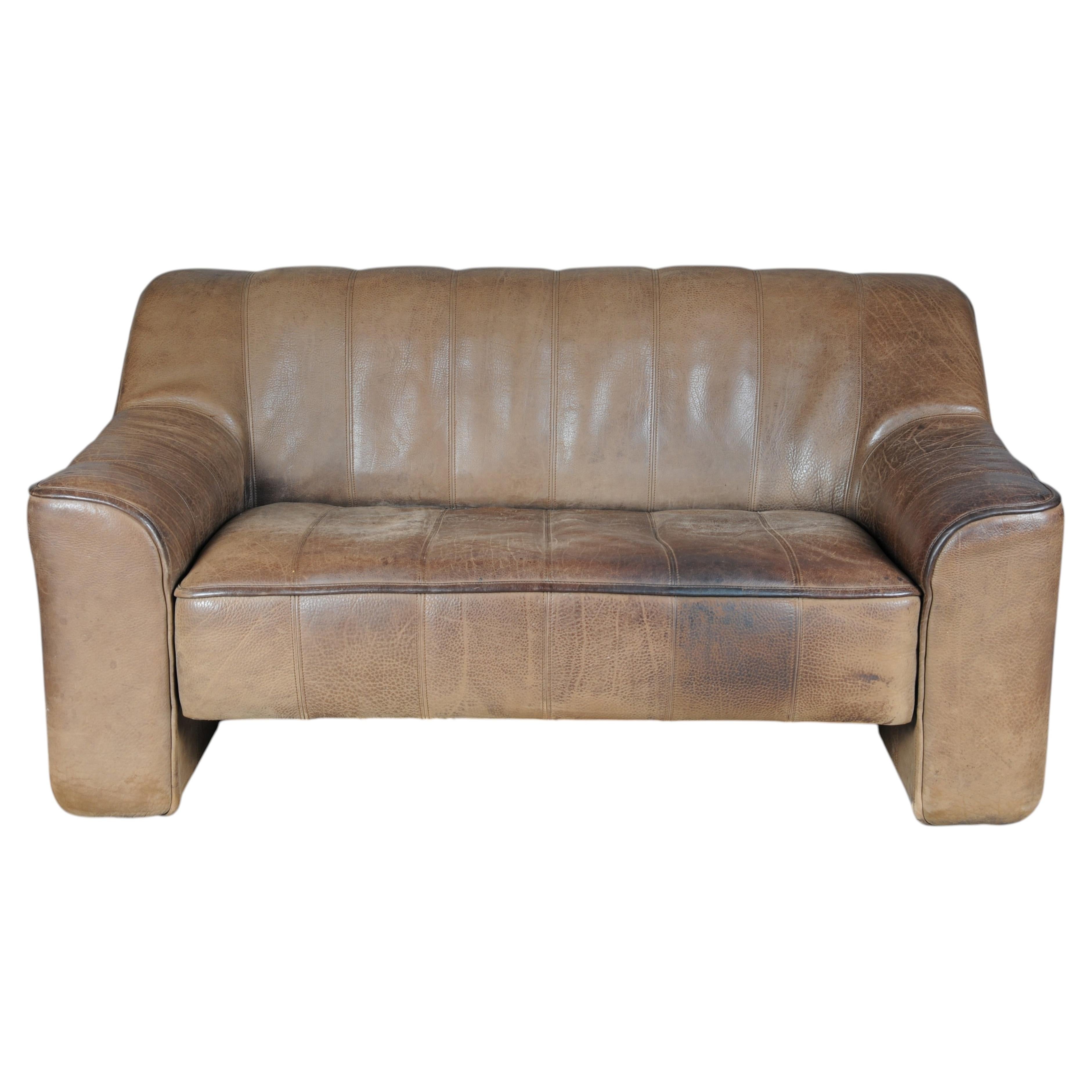 Original de Sede DS44 Two-Seater Buffalo Leather Sofa For Sale