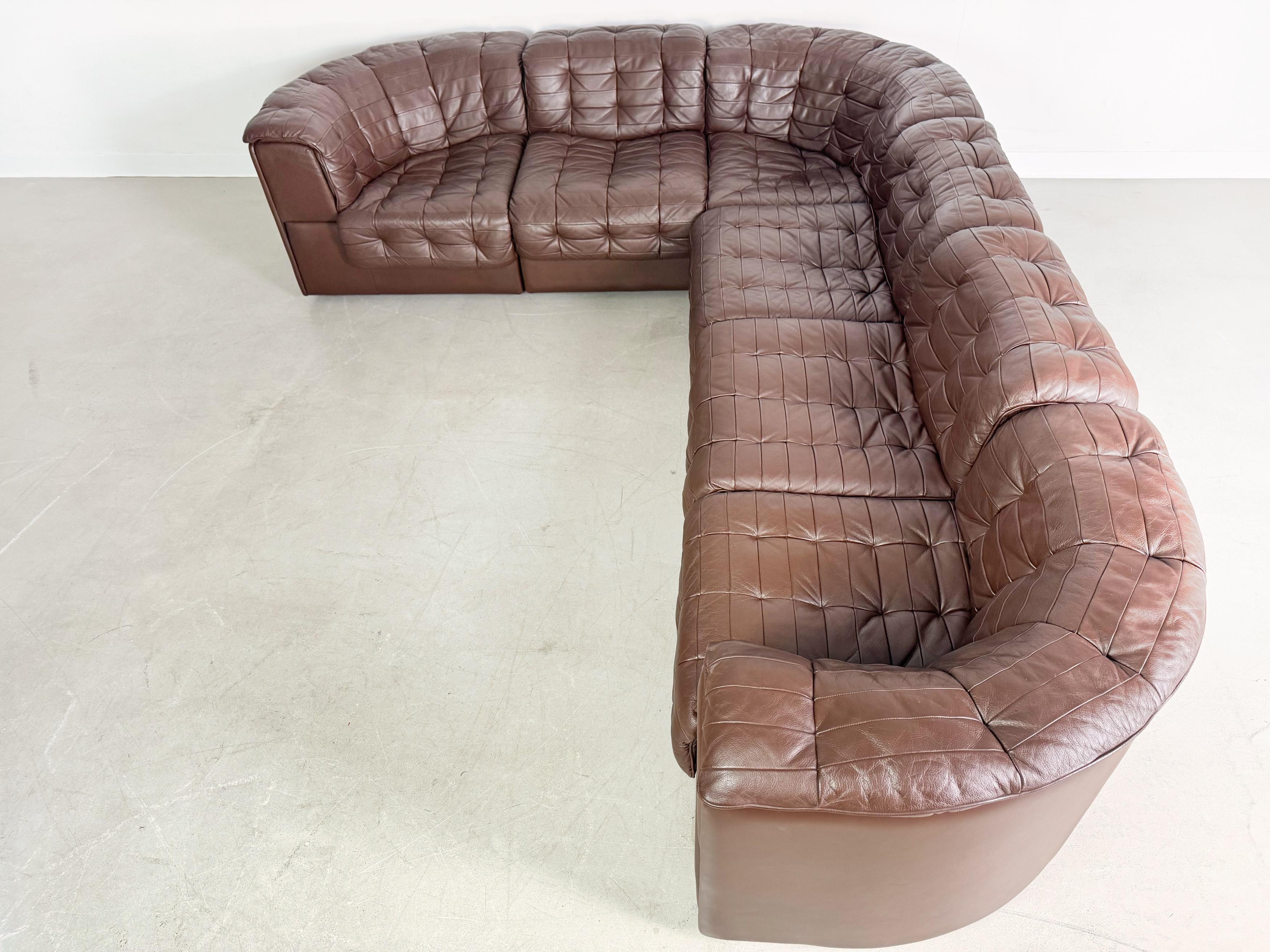Divano originale de Sede DS 11 Midcentury Leder Patchwork in vendita 6