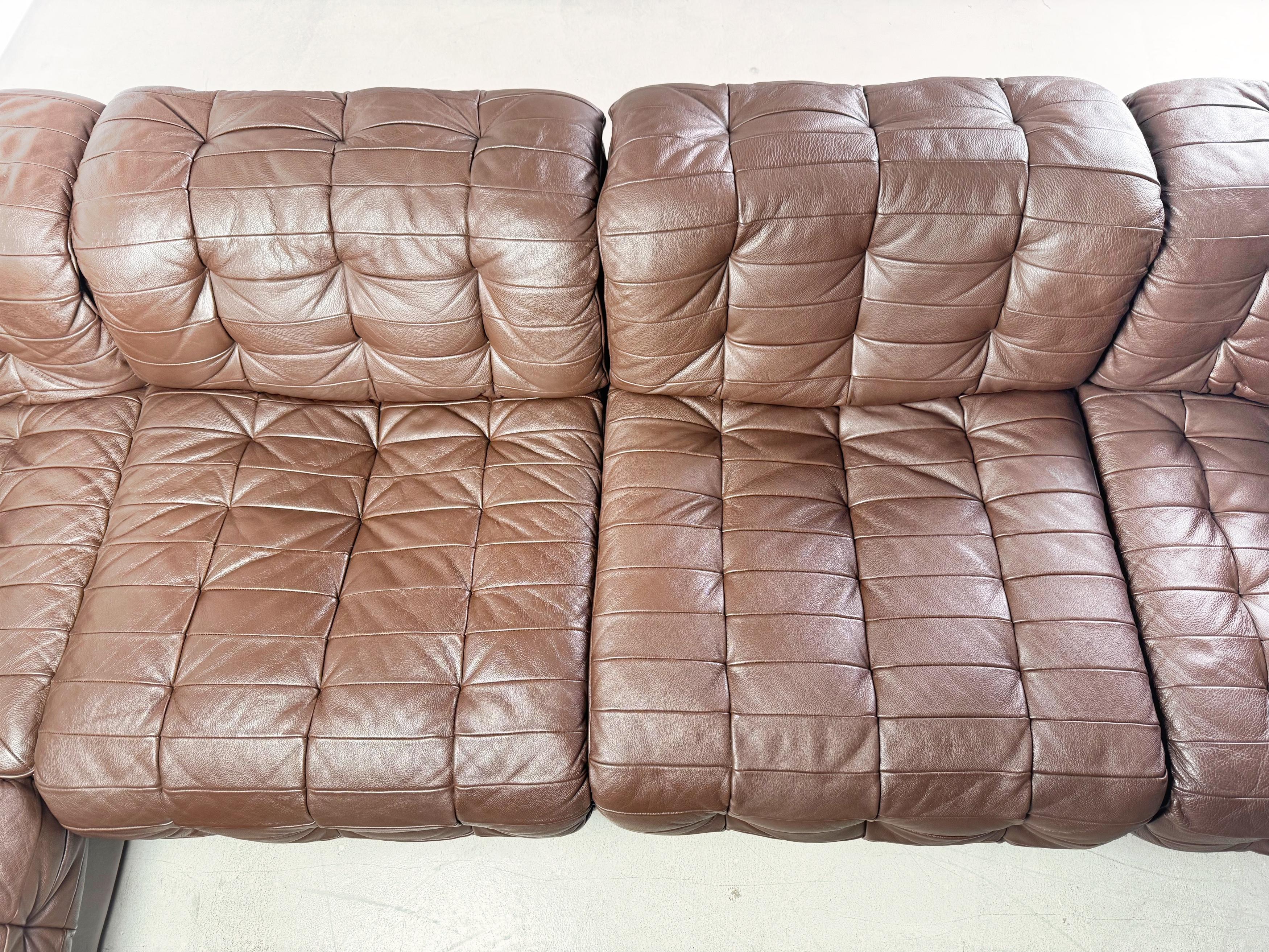 Divano originale de Sede DS 11 Midcentury Leder Patchwork in vendita 8
