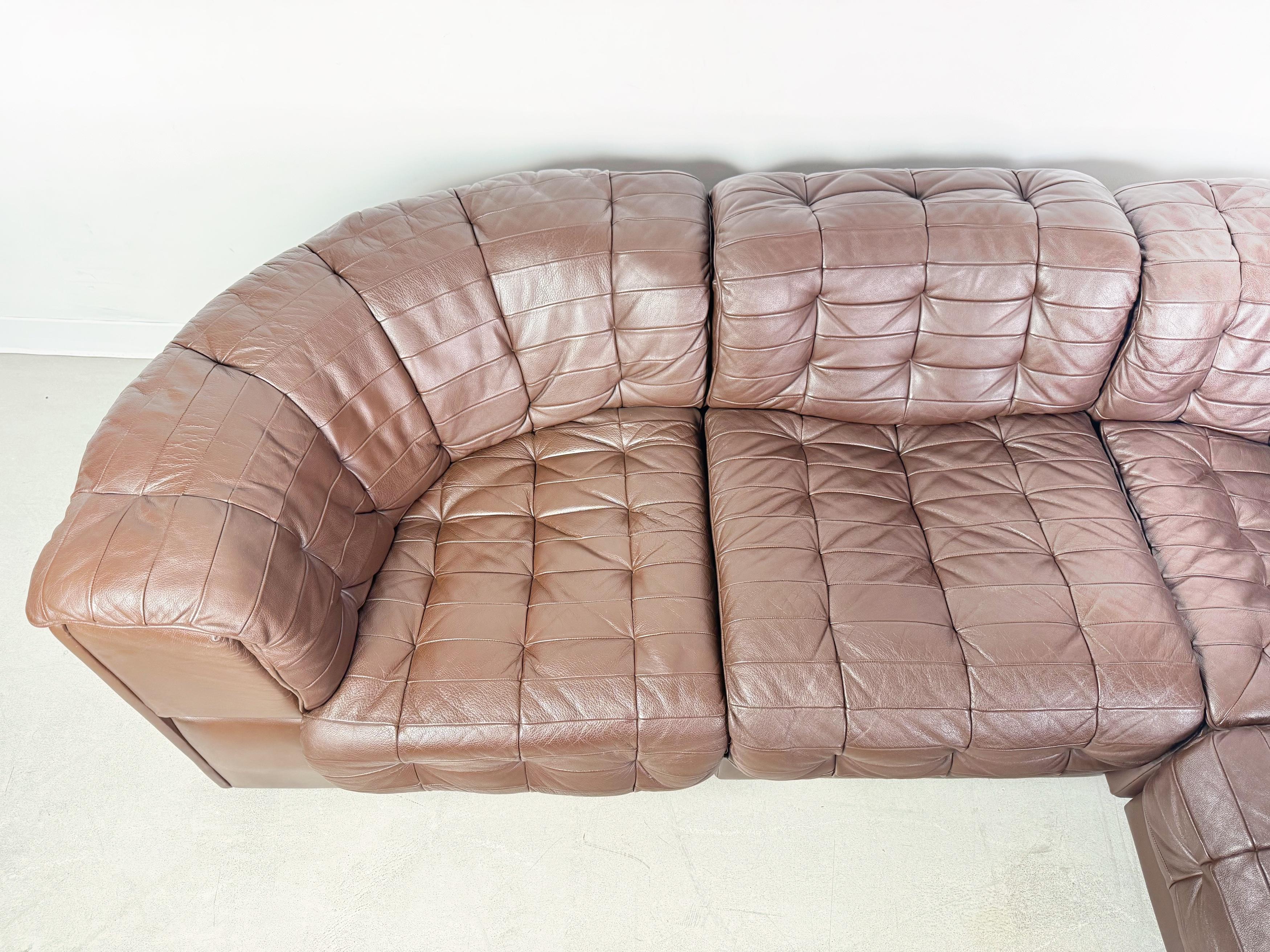 Divano originale de Sede DS 11 Midcentury Leder Patchwork in vendita 10