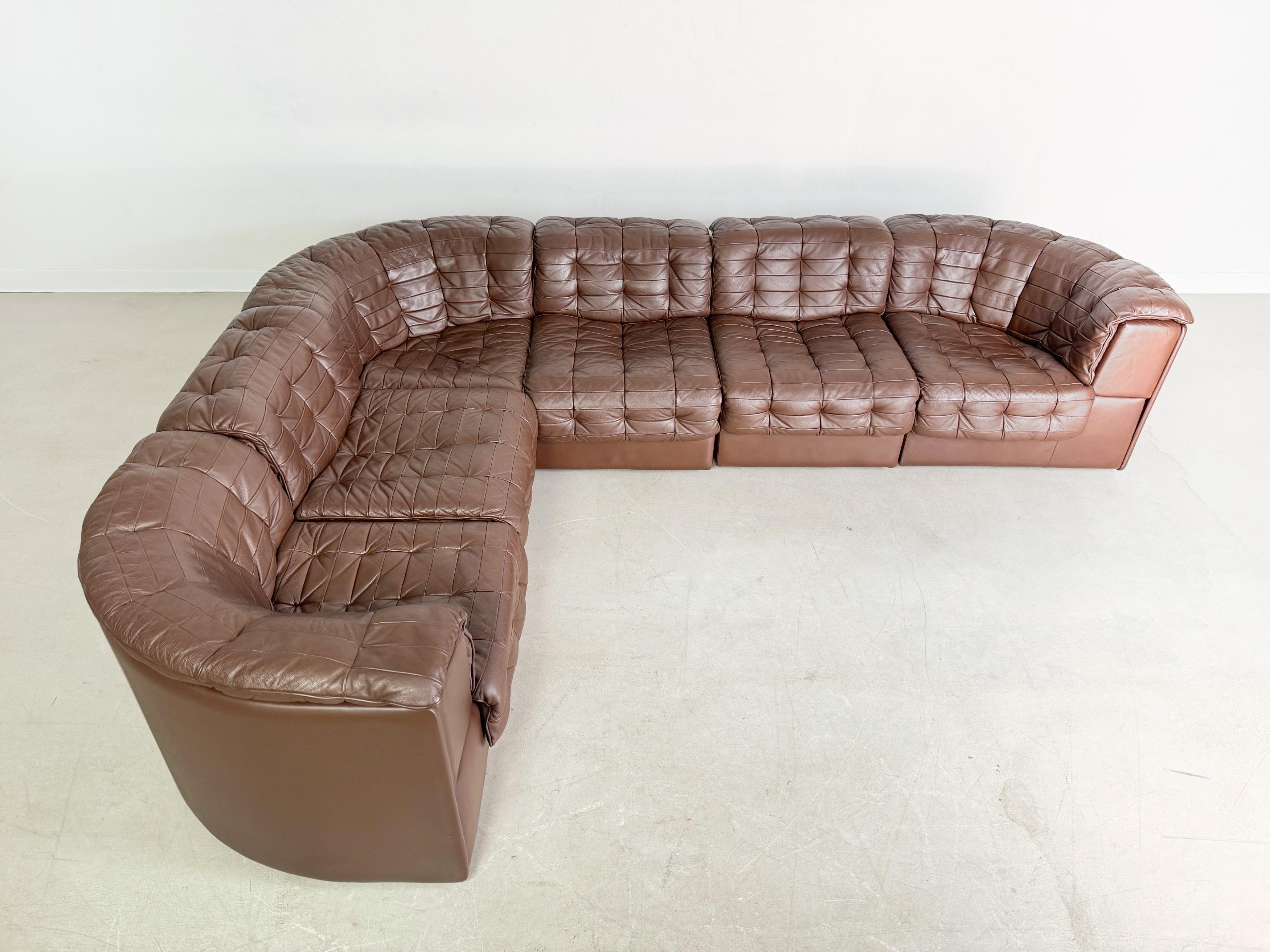 Metà XX secolo Divano originale de Sede DS 11 Midcentury Leder Patchwork in vendita