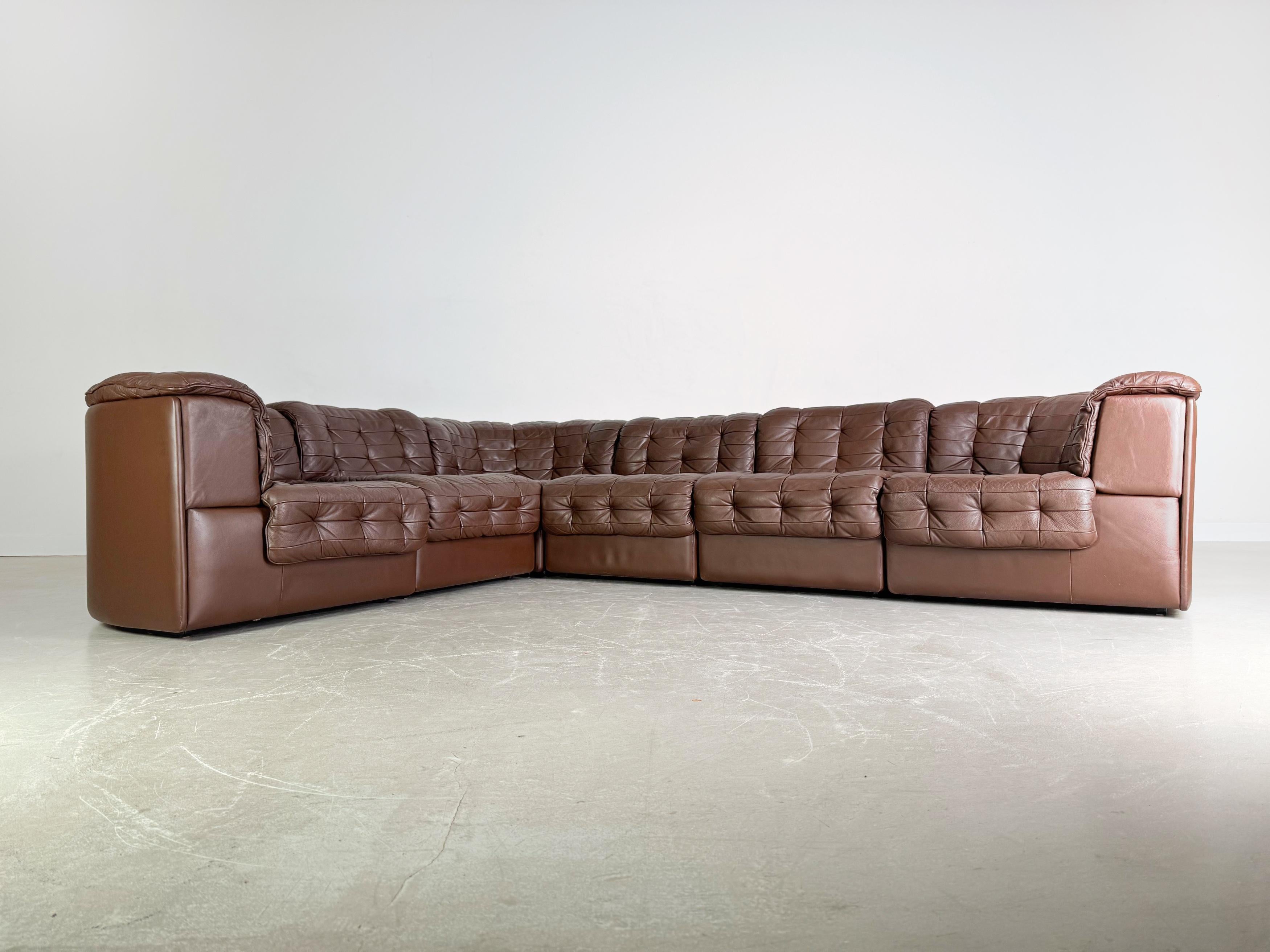 Pelle Divano originale de Sede DS 11 Midcentury Leder Patchwork in vendita