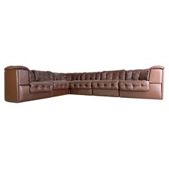 De Sede Ecksofa DS 11 patchwork de cuir du milieu du siècle dernier