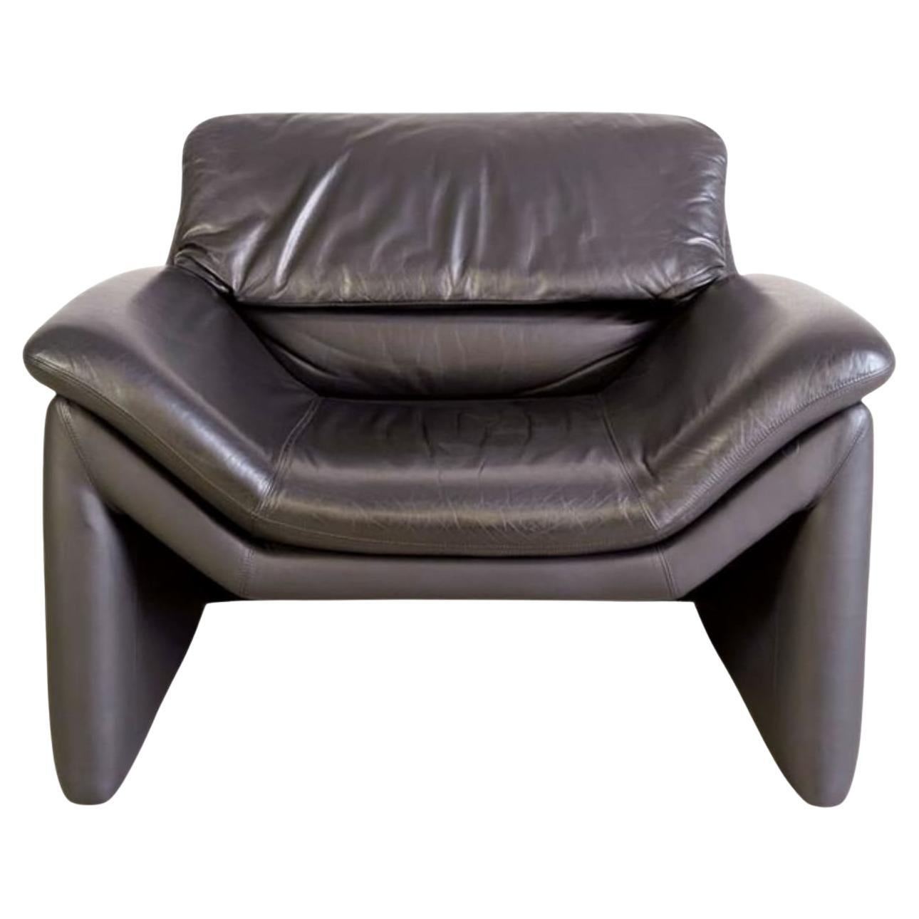 Original de Sede Sessel Hans Kaufeld Leder schwarz Design Sessel en venta