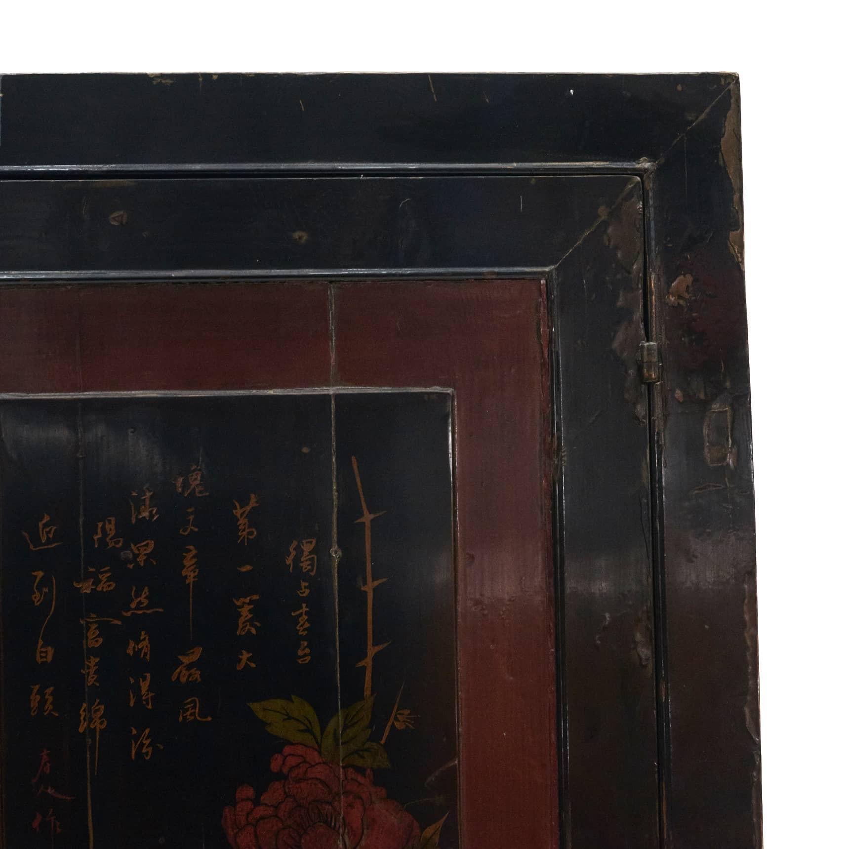 19th Century Original Decorated Cabinet, from Fujian Province 1860 - 1880 For Sale
