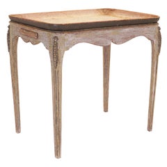 Original Decorated Swedish Gustavian Tray Top Table