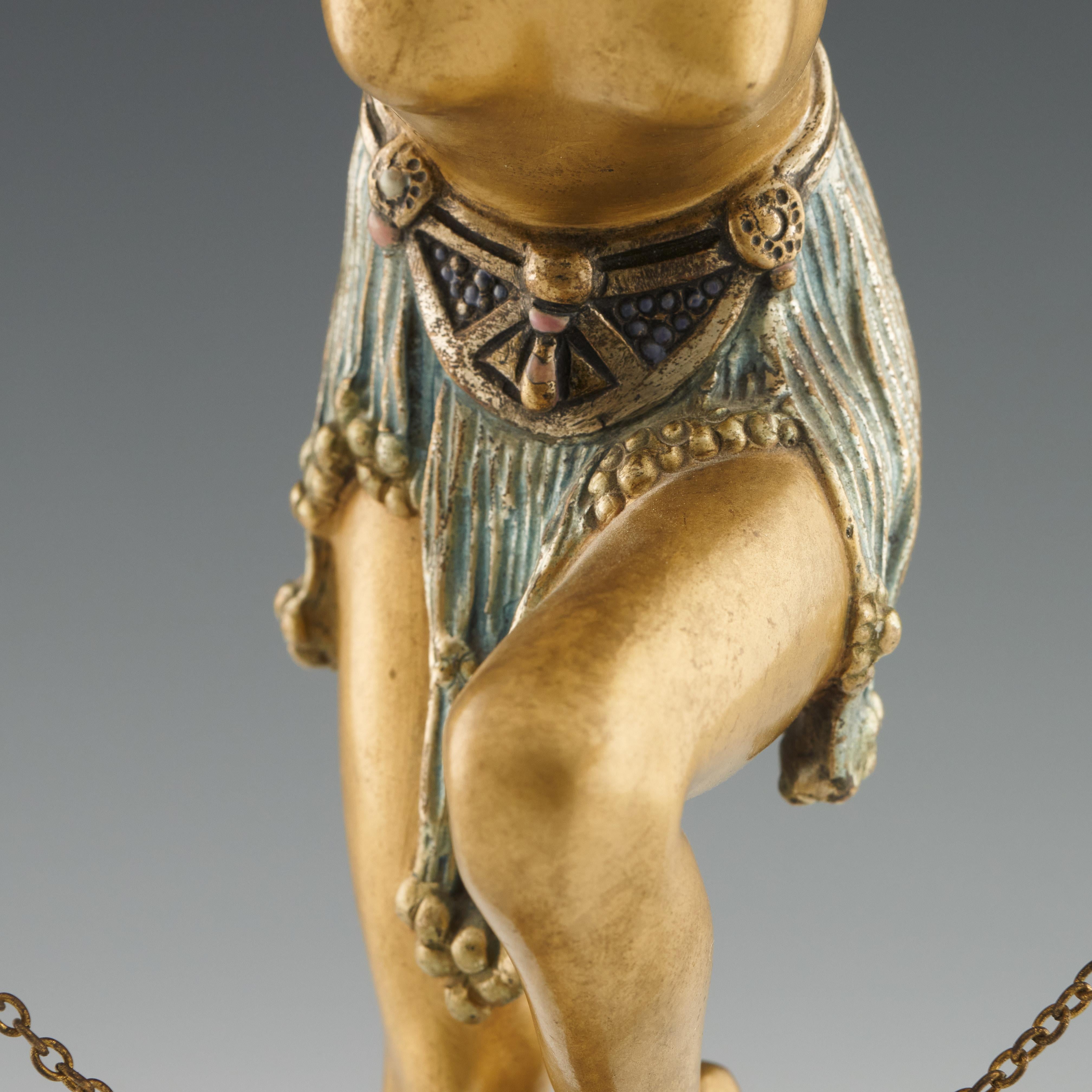 Demetre Chiparus, Art déco-Figur aus kalt bemalter Bronze, Demetre im Angebot 5
