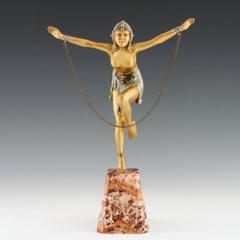 Original Demetre Chiparus Art Deco Cold Painted Bronze Figure
