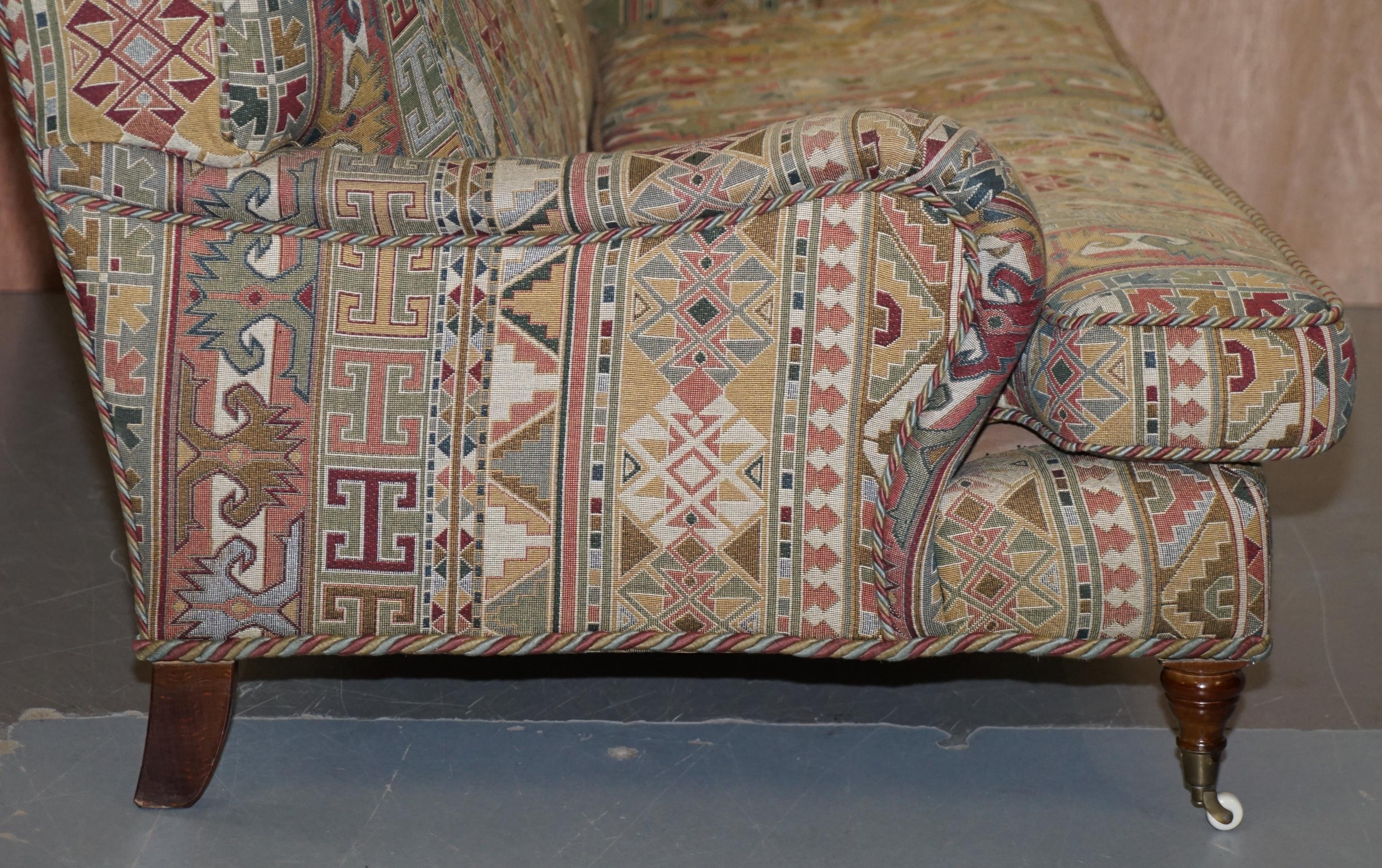 Original Derwent Made in England Howard Model Kilim Style Three-Seat Sofa 1