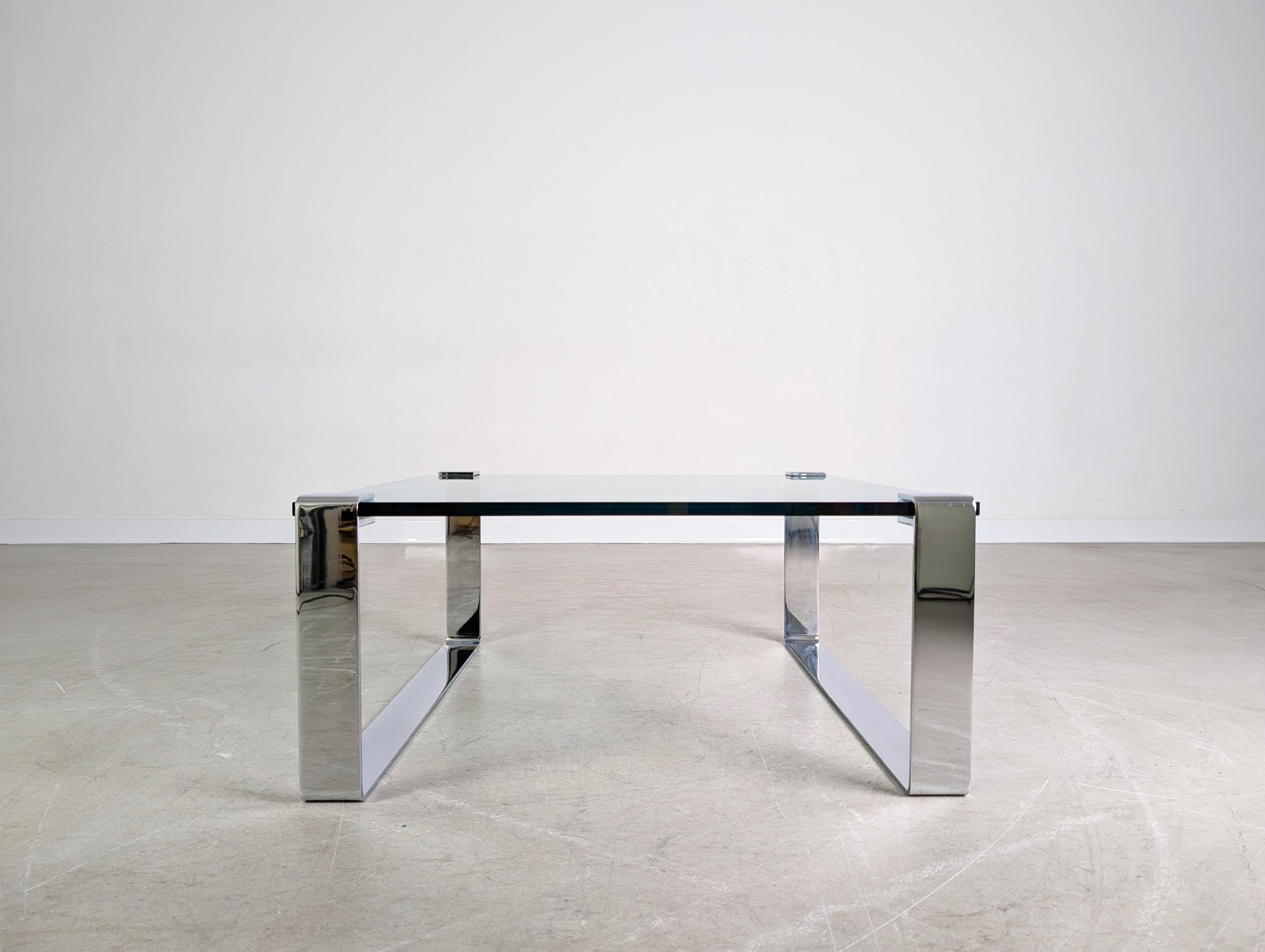 Diseño original Couchtisch Draenert klassik Glas Chrom moderno Posmoderno en venta