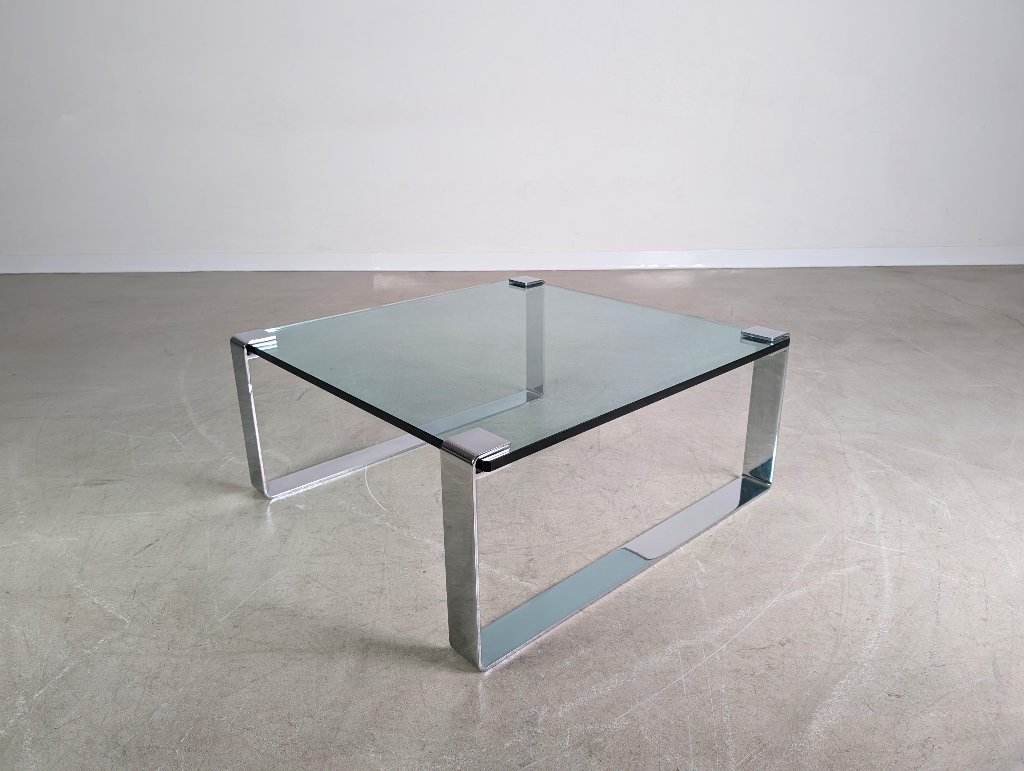 Diseño original Couchtisch Draenert klassik Glas Chrom moderno Alemán en venta