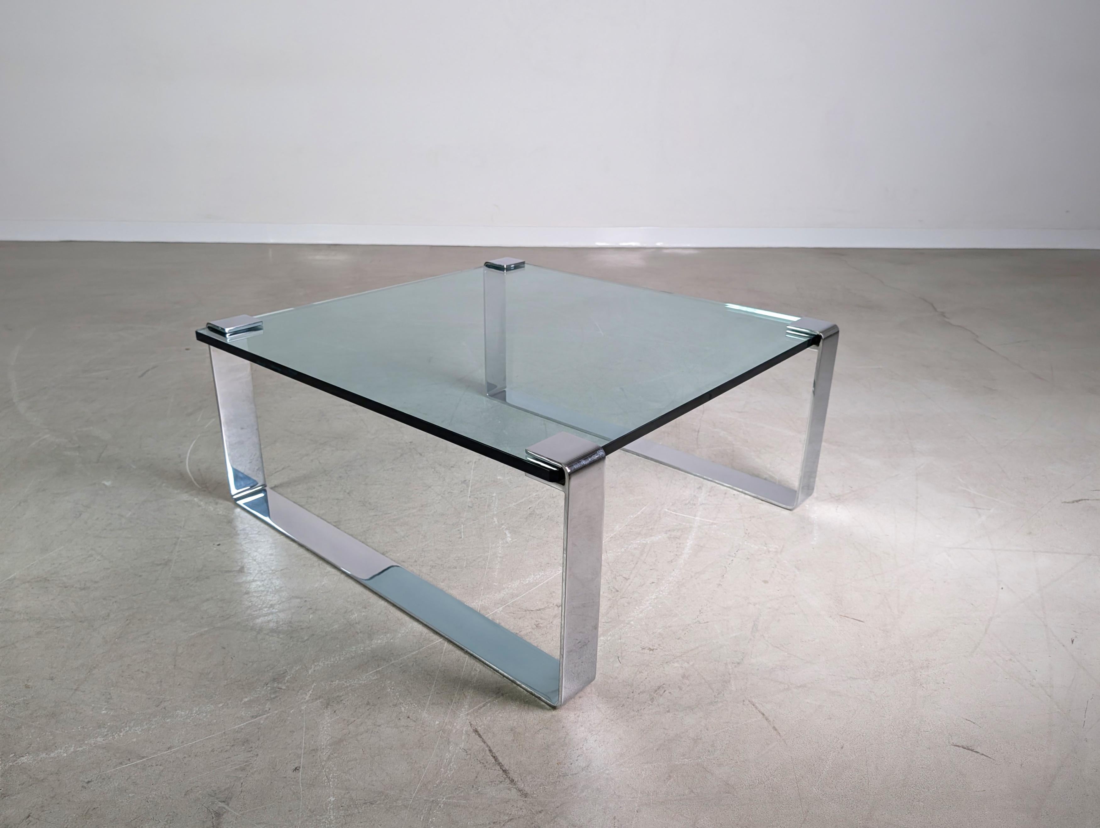 Diseño original Couchtisch Draenert klassik Glas Chrom moderno en Bueno estado para la venta en Berlin, DE