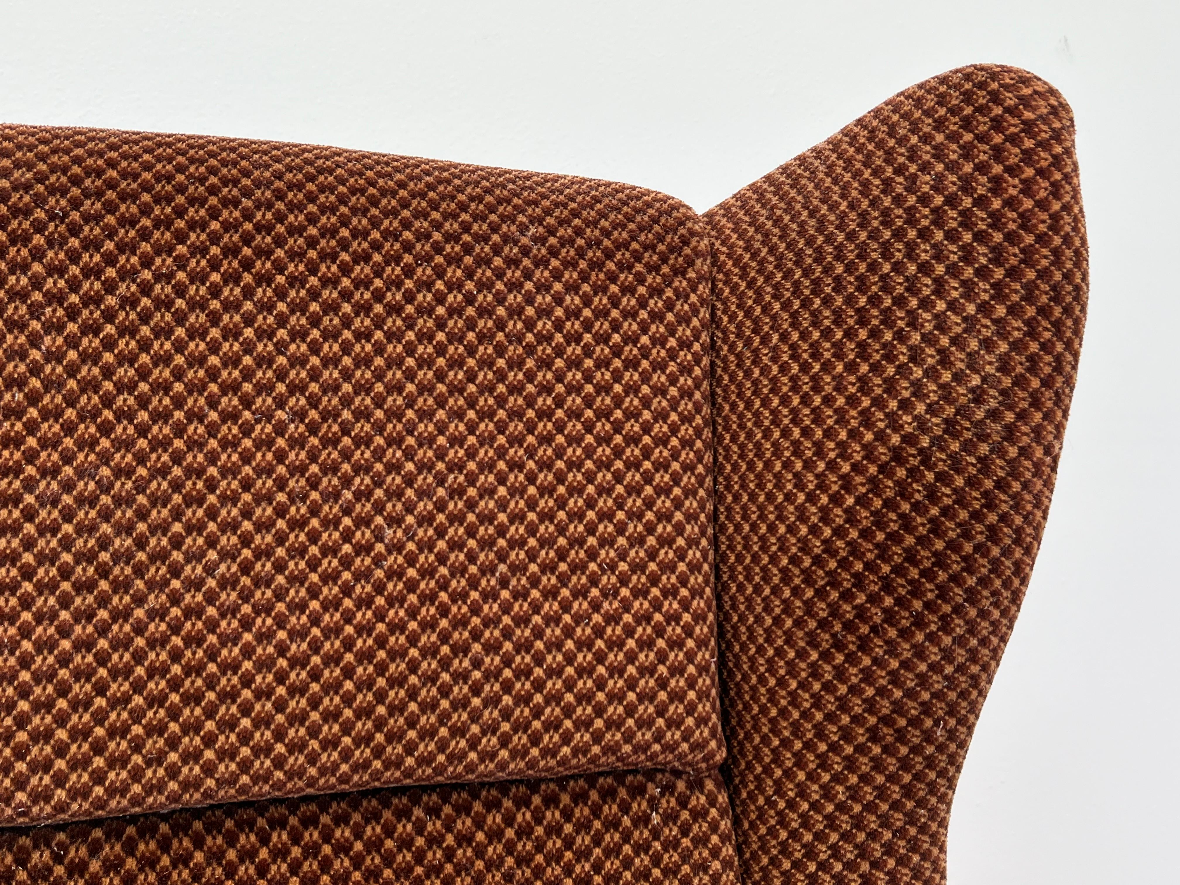 Fabric Original Design Fiberglass Wing Chair by Miroslav Navratil, 1970s For Sale