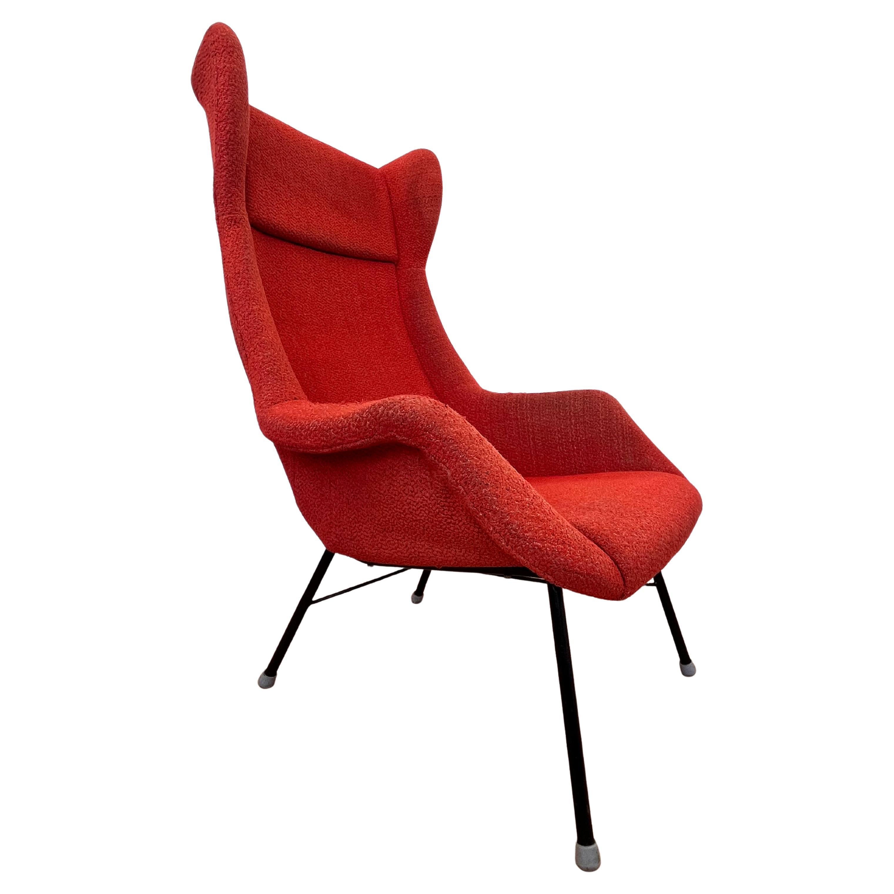 Original Design Fiberglass Wing Chair by Miroslav Navratil, 1970s For Sale