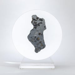 Original Design, Floating Seymchan Meteorite with Olivine in a acrylic display