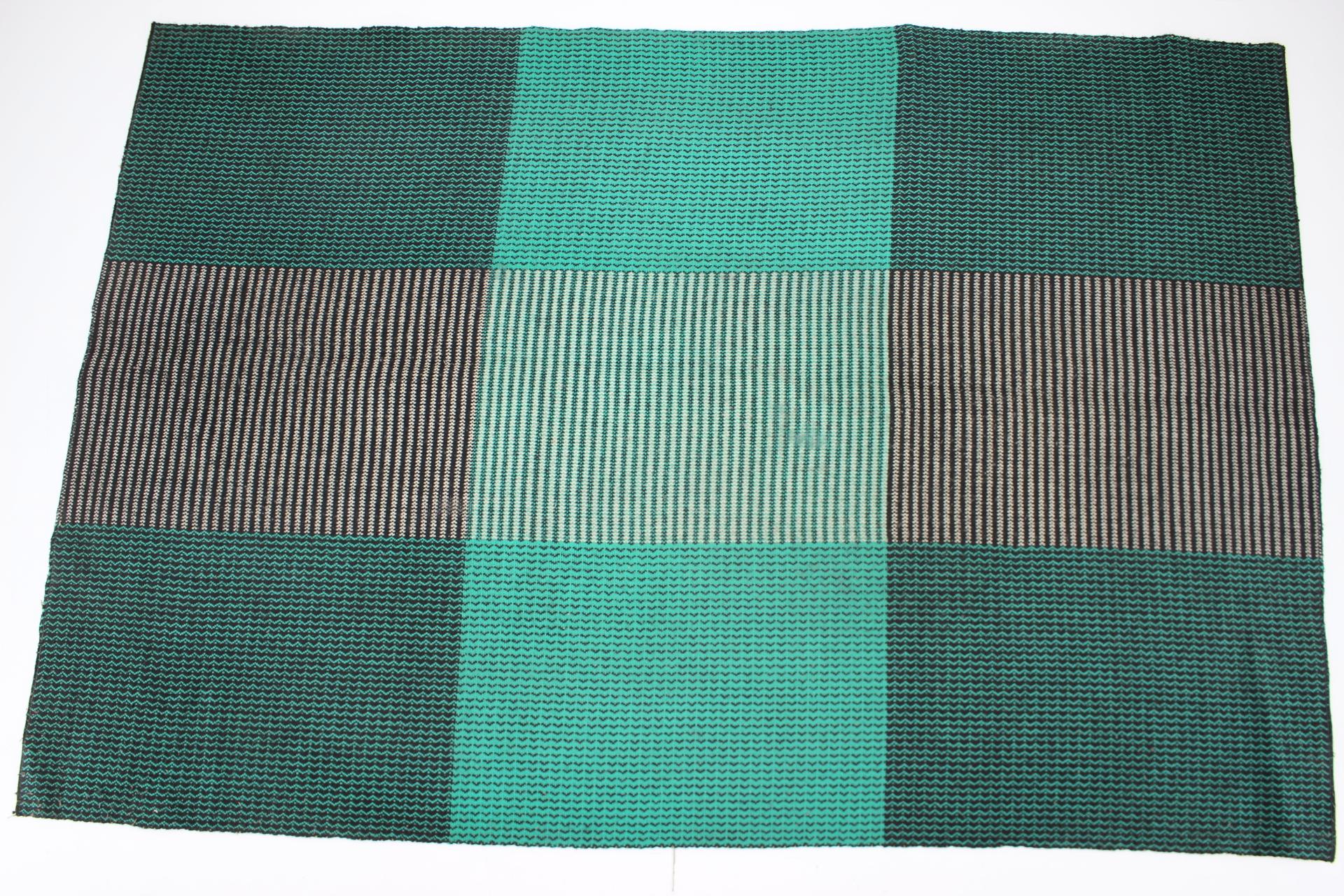 Czech Original Design Geometric Carpet by Antonín Kybal, circa 1940s