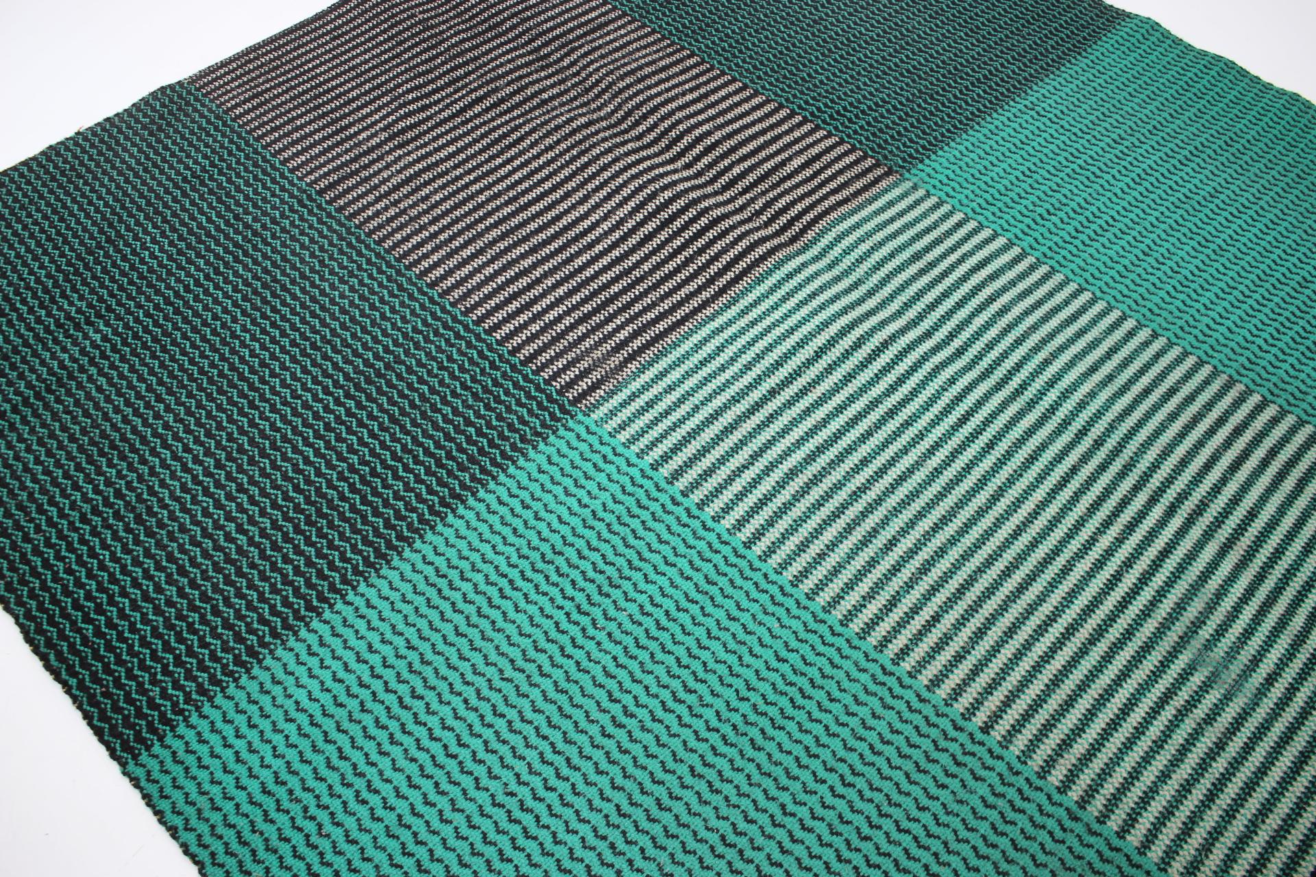 Mid-20th Century Original Design Geometric Carpet by Antonín Kybal, circa 1940s