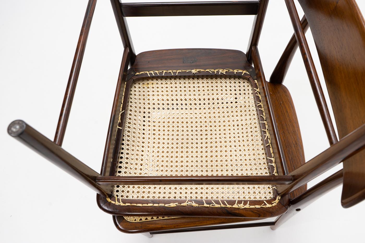 Conception originale de Sergio Rodrigues, chaises Lucio pour OCA, Brésil, années 1950 en vente 10
