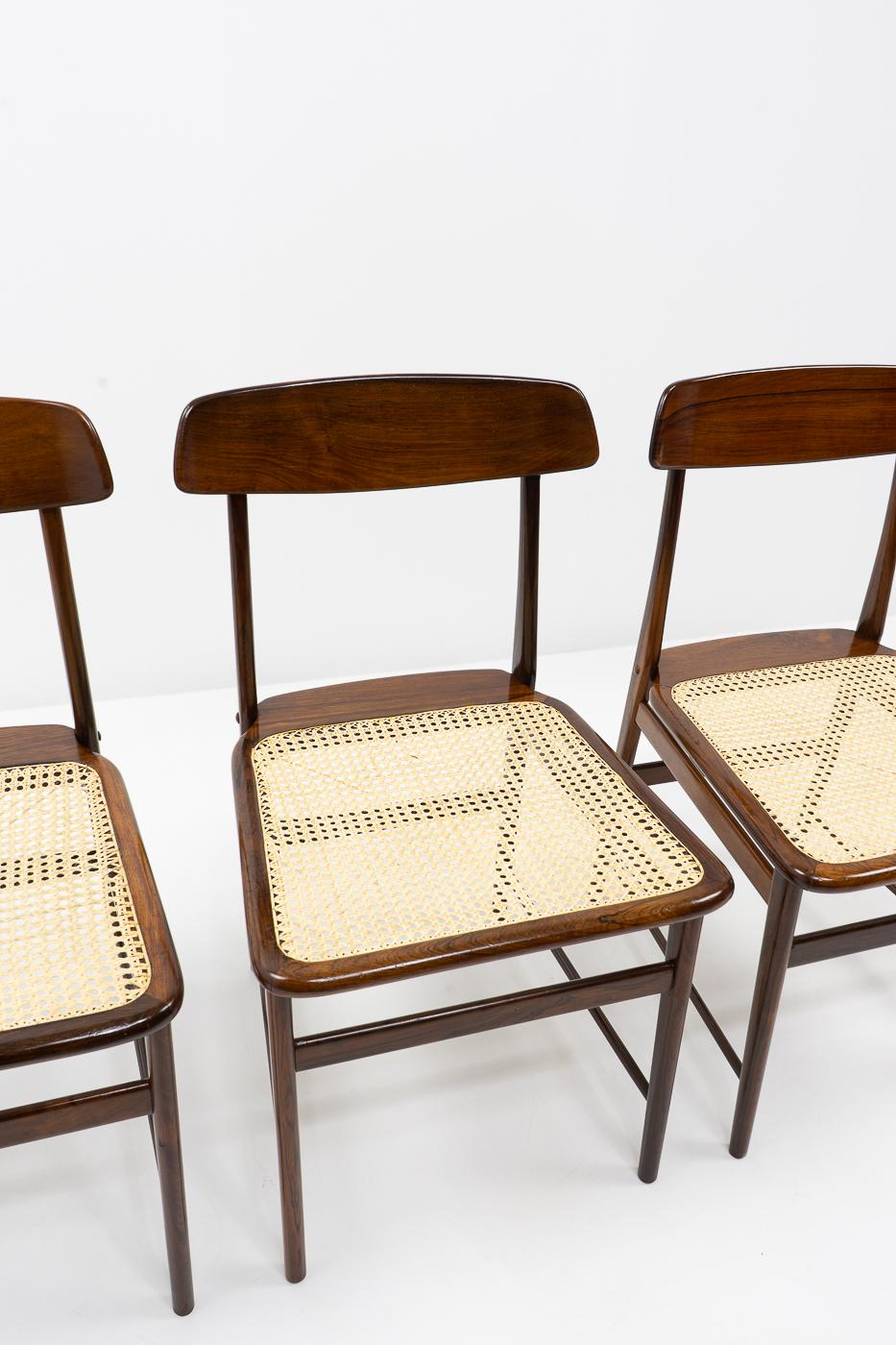 Cane Original Design Sergio Rodrigues, Lucio Chairs for OCA Brazil, 1950s For Sale