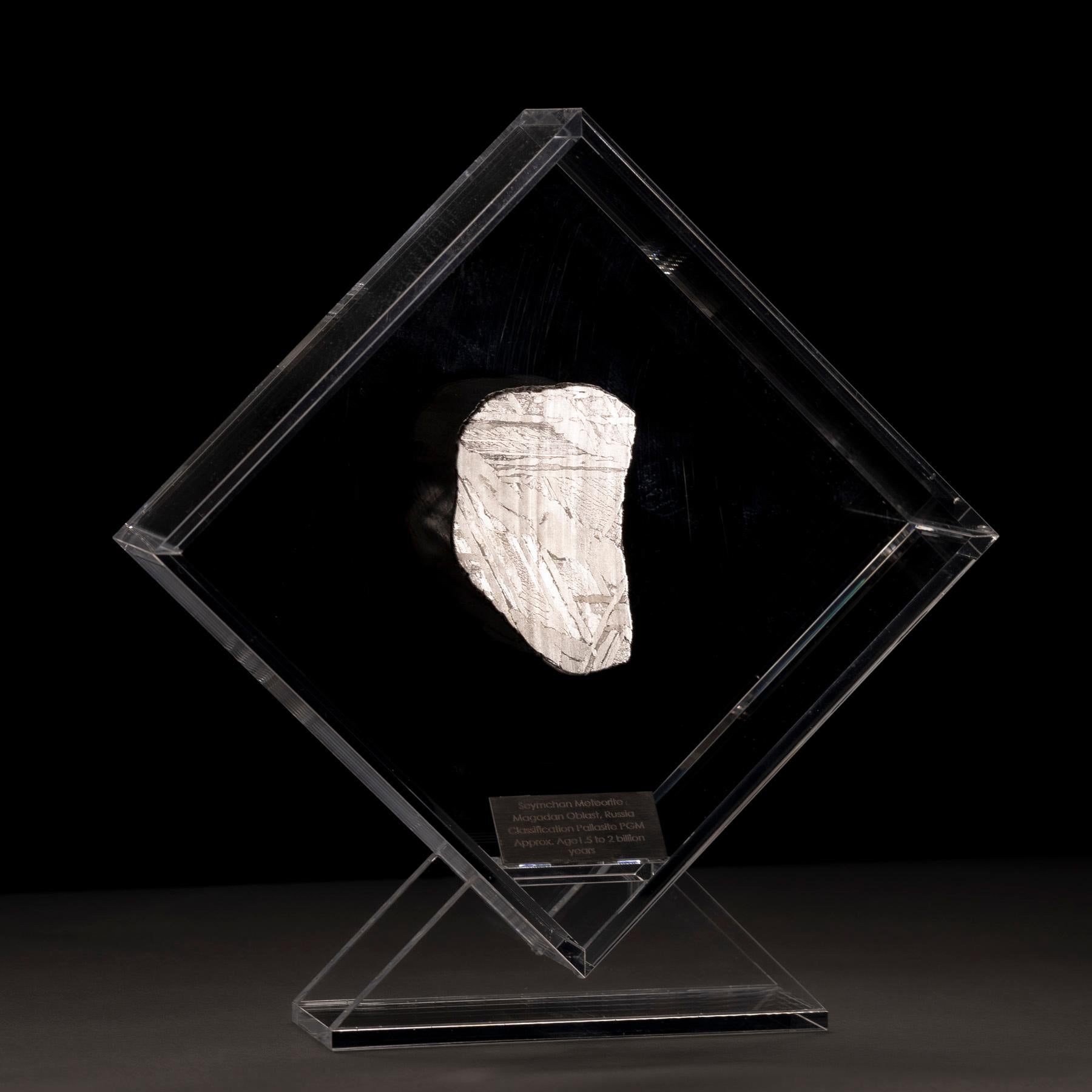 Mexican Original Design, Seymchan Meteorite in a Acrylic Display