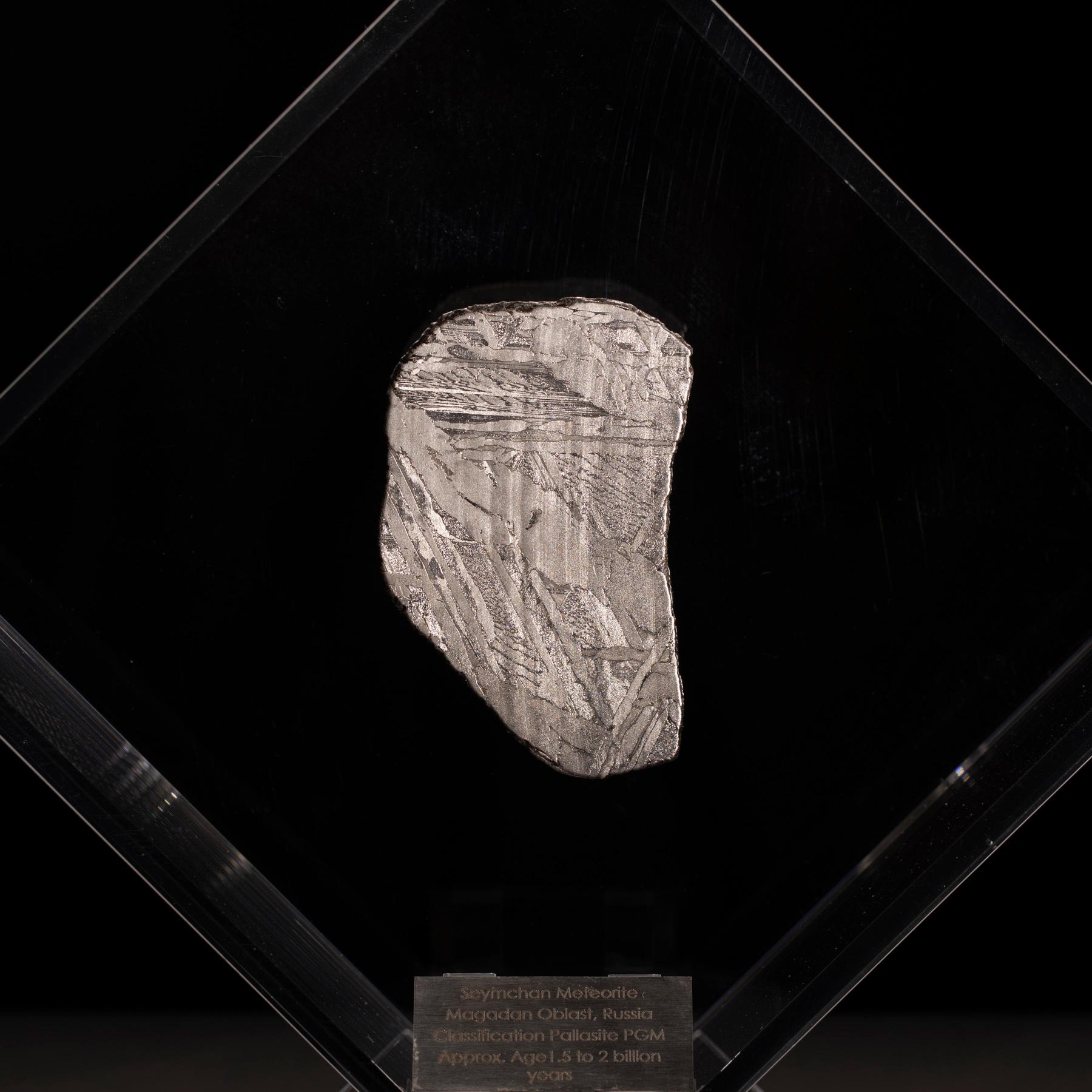 Original Design, Seymchan Meteorite in a Acrylic Display 2