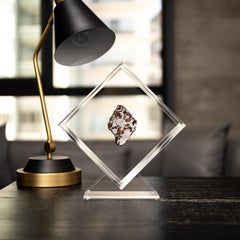 Original-Design, Seymchan mit Olivine Meteorit in einer Acryl-Ausstellung