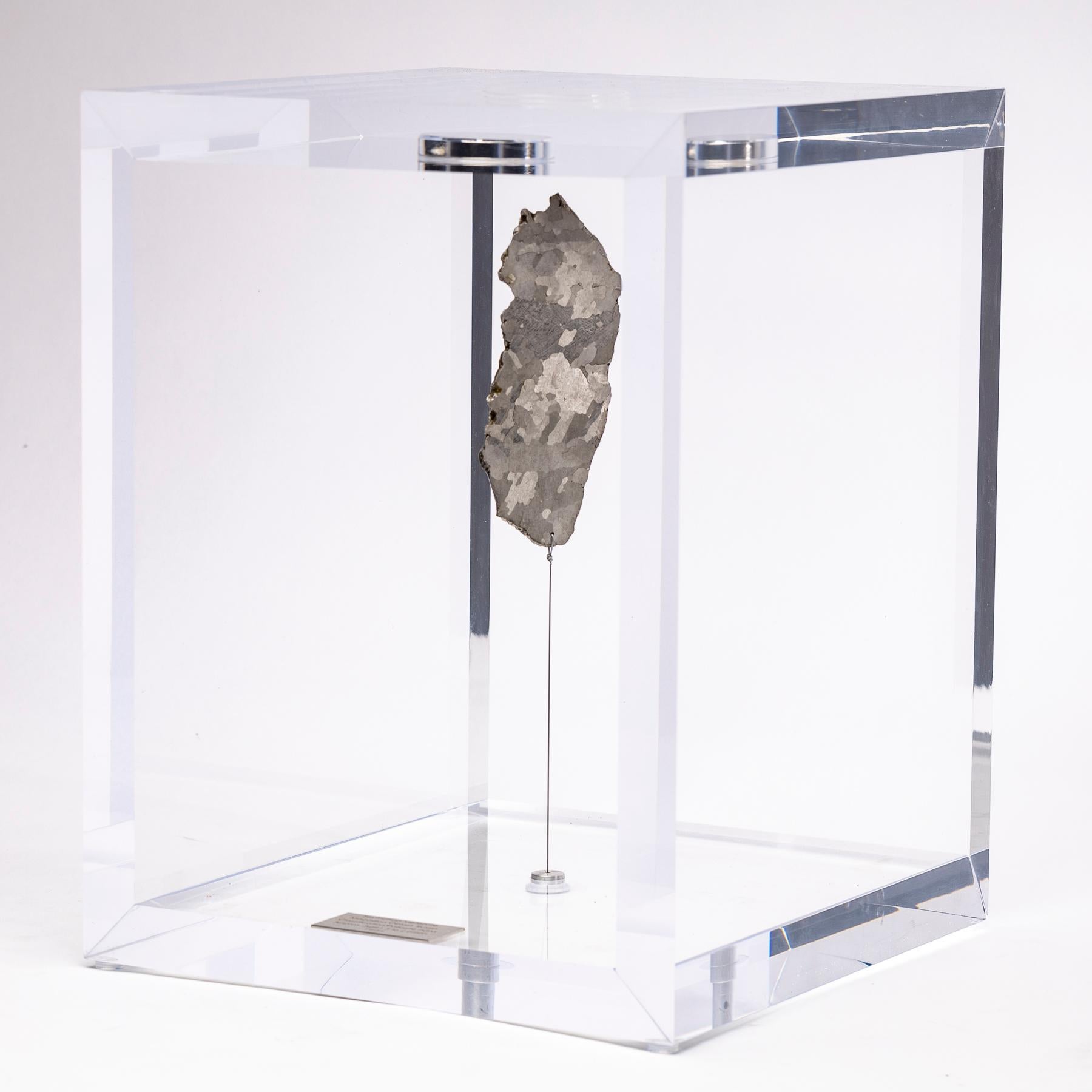 Organic Modern Original Design, Space Box, Campo del Cielo Meteorite in Acrylic Box