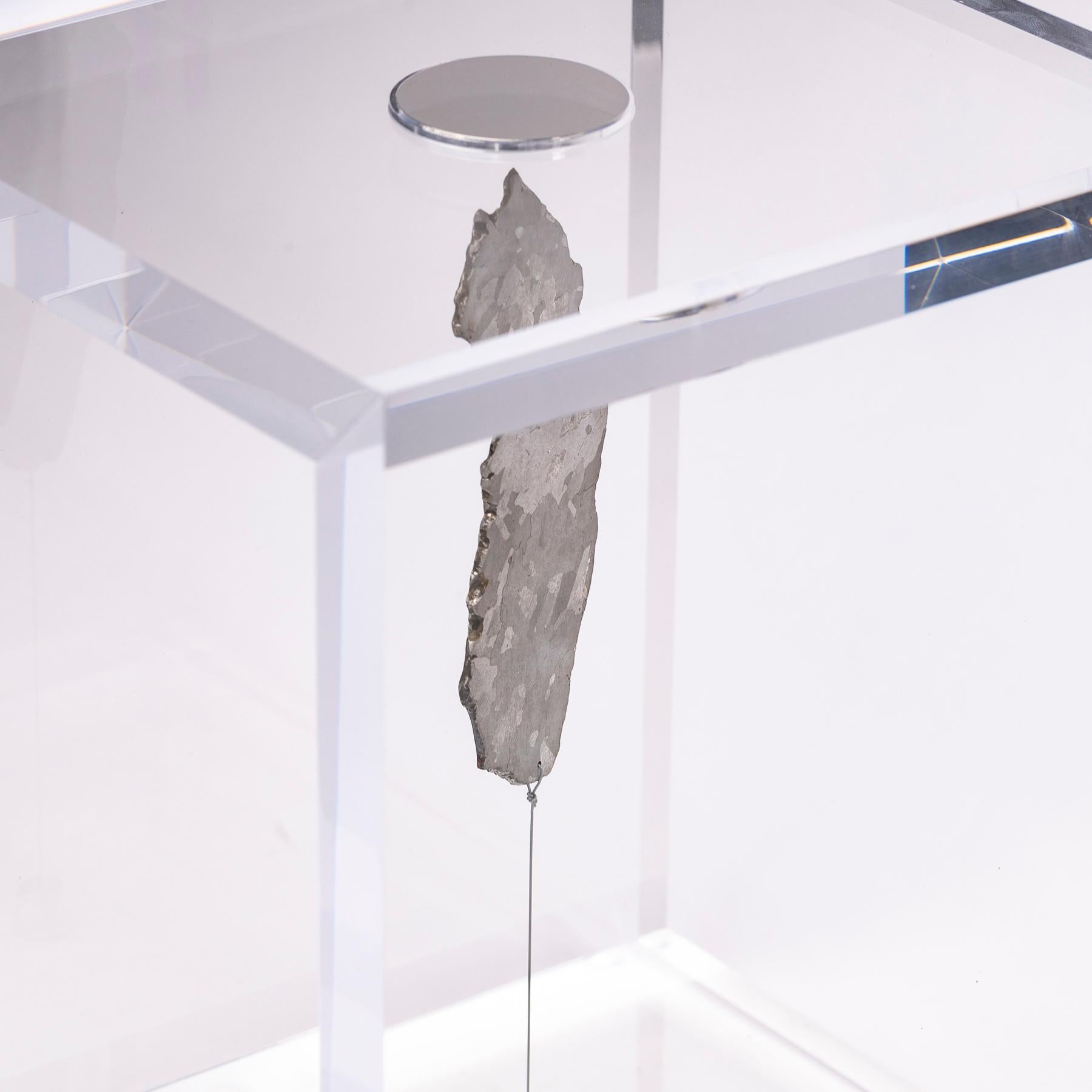 Contemporary Original Design, Space Box, Campo del Cielo Meteorite in Acrylic Box