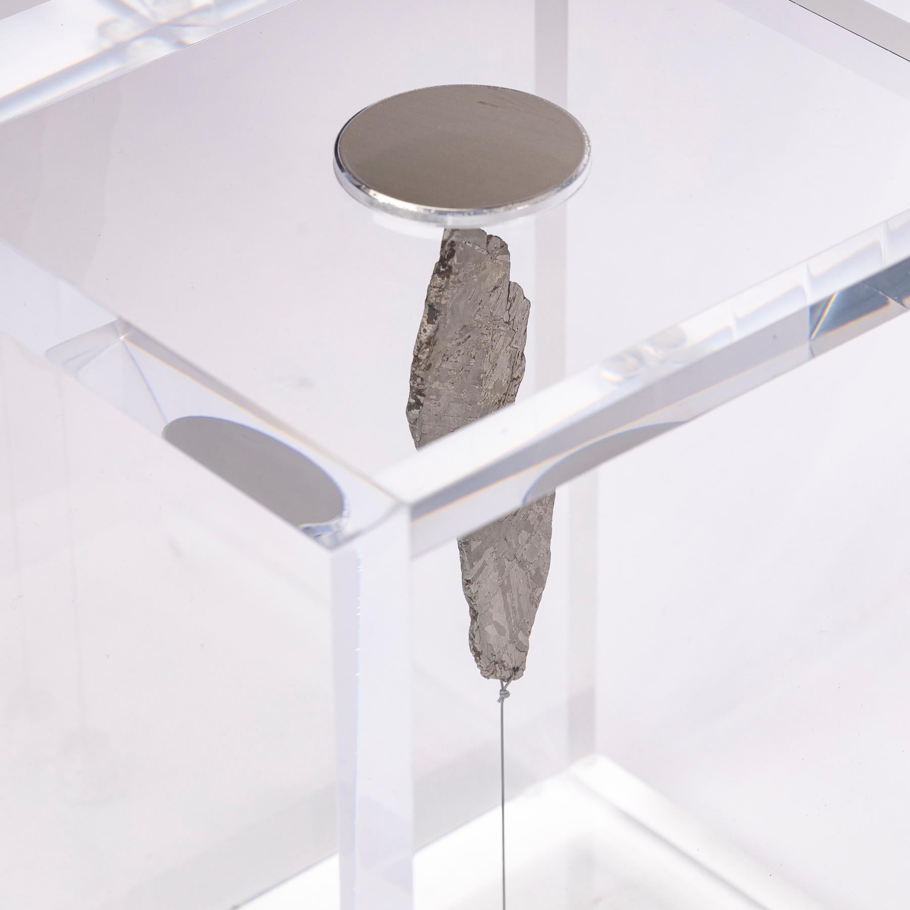 Metal Original Design, Space Box, Gibeon Meteorite from Namibia in Acrylic Box