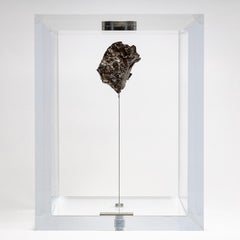 Design original:: Space Box:: Météorite russe Sikhote Alin dans une boîte en acrylique